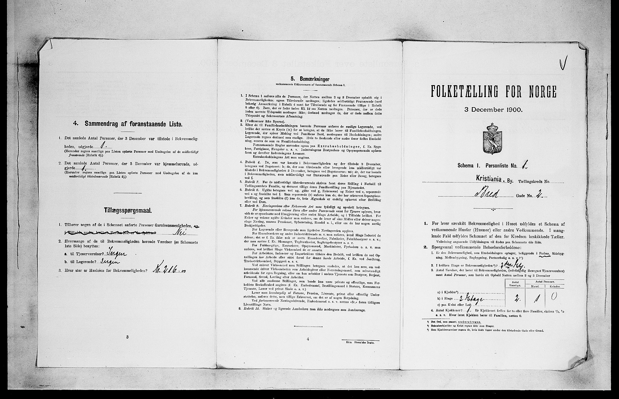 SAO, 1900 census for Kristiania, 1900, p. 7544