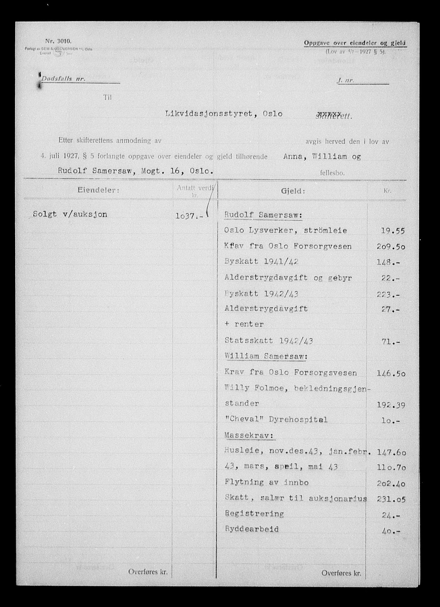 Justisdepartementet, Tilbakeføringskontoret for inndratte formuer, AV/RA-S-1564/H/Hc/Hcc/L0976: --, 1945-1947, p. 661