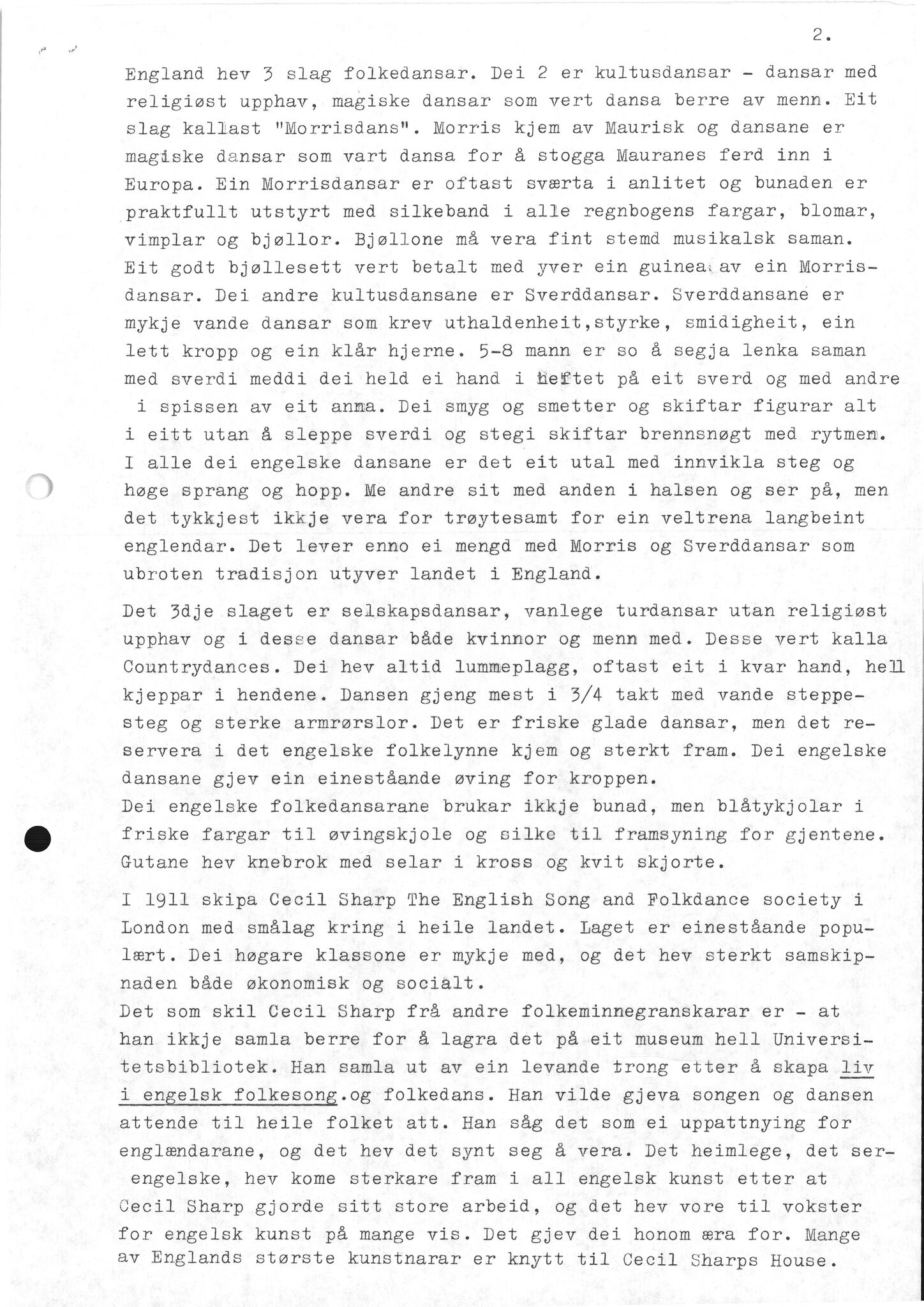 Samling etter Klara Semb, NSFF/KS/B/068: Klara Sembs referat frå Den Internasjonale Folkedansstemna i 1935, 1935