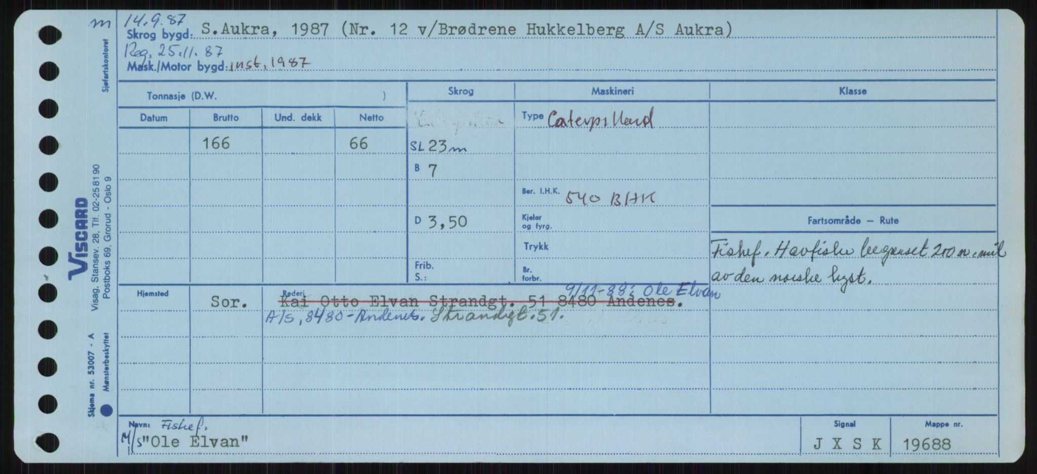 Sjøfartsdirektoratet med forløpere, Skipsmålingen, AV/RA-S-1627/H/Ha/L0004/0002: Fartøy, Mas-R / Fartøy, Odin-R, p. 51