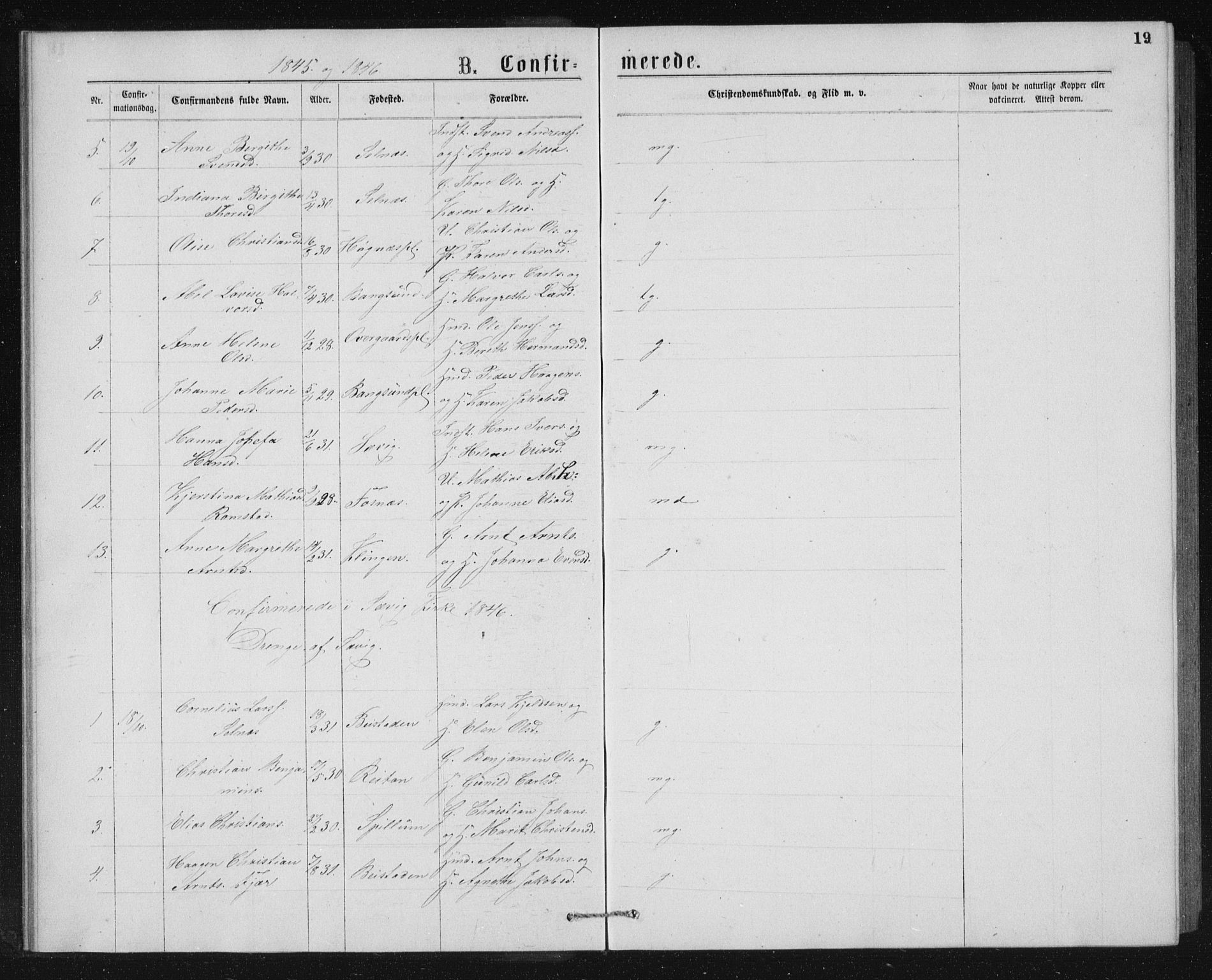 Ministerialprotokoller, klokkerbøker og fødselsregistre - Nord-Trøndelag, SAT/A-1458/768/L0567: Parish register (official) no. 768A02, 1837-1865, p. 19