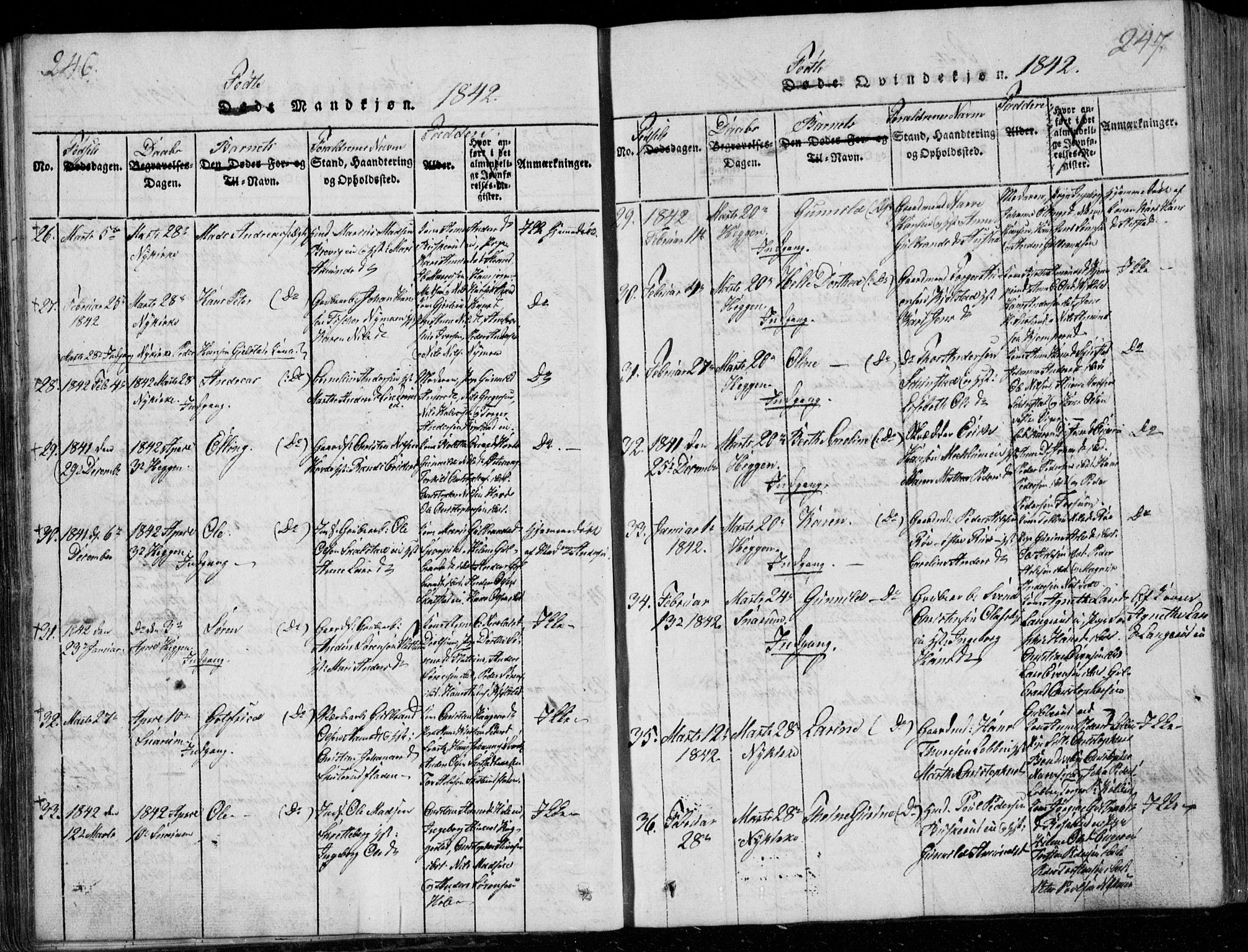 Modum kirkebøker, AV/SAKO-A-234/G/Ga/L0001: Parish register (copy) no. I 1, 1818-1824, p. 246-247