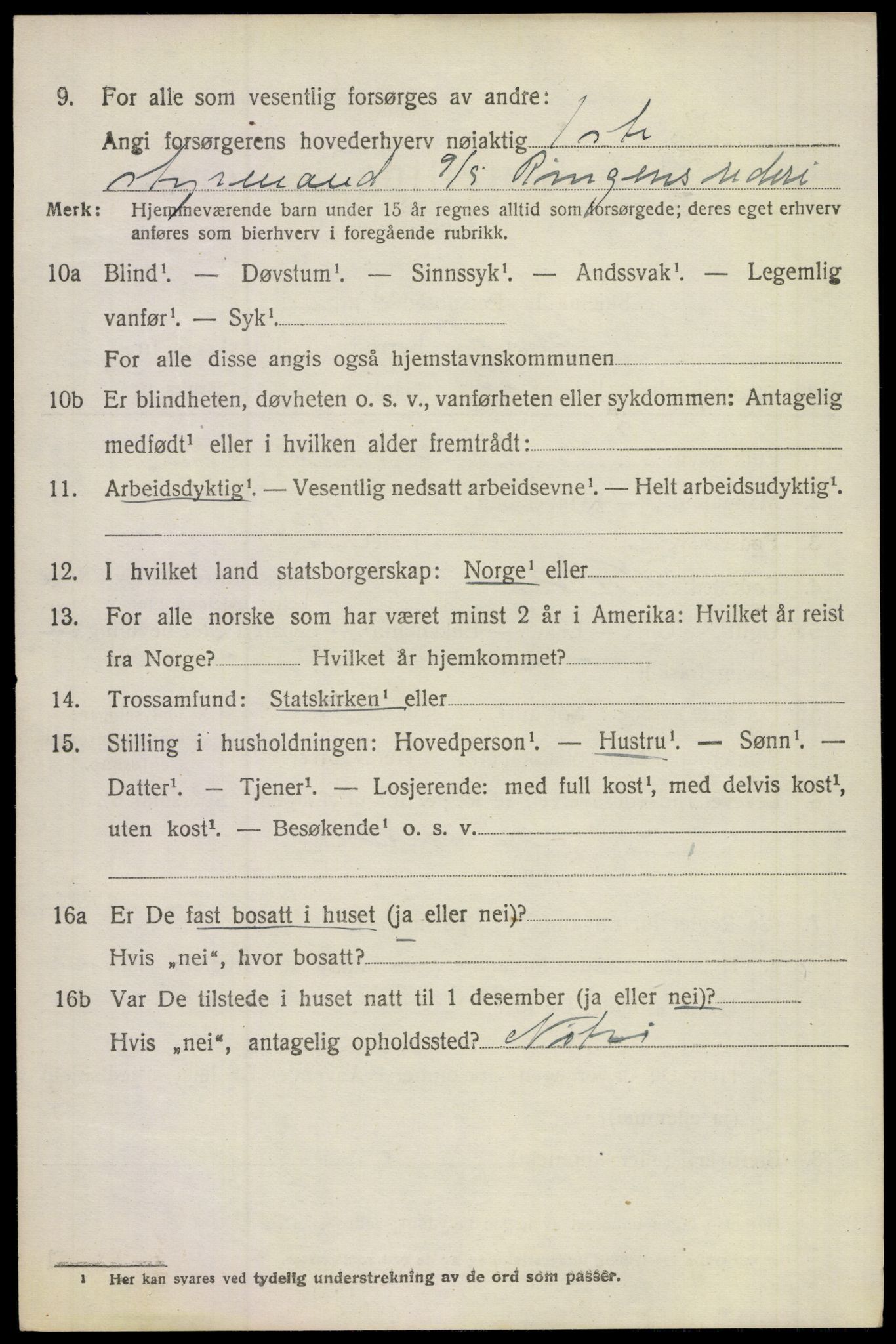 SAKO, 1920 census for Sandeherred, 1920, p. 20171