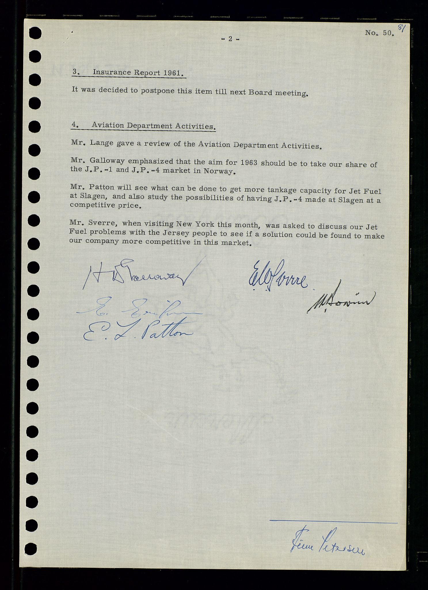 Pa 0982 - Esso Norge A/S, SAST/A-100448/A/Aa/L0001/0003: Den administrerende direksjon Board minutes (styrereferater) / Den administrerende direksjon Board minutes (styrereferater), 1962, p. 81