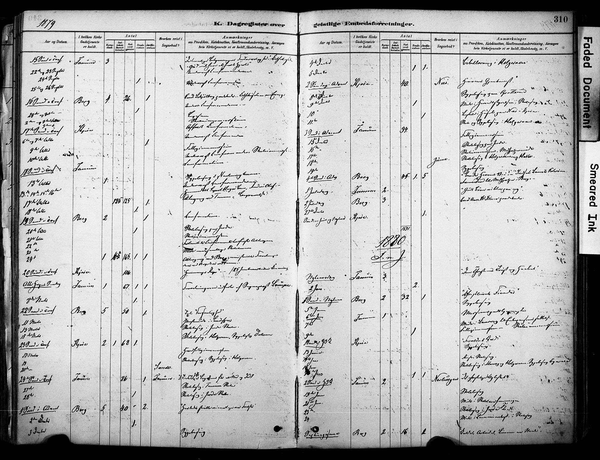 Brunlanes kirkebøker, AV/SAKO-A-342/F/Fc/L0001: Parish register (official) no. III 1, 1878-1899, p. 310