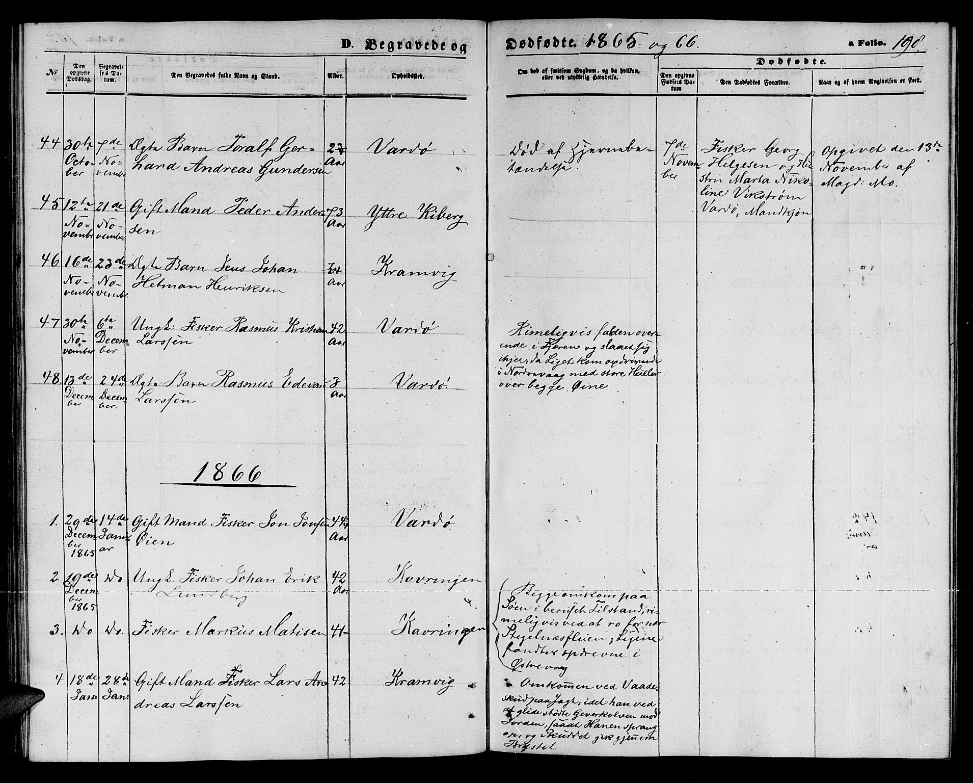 Vardø sokneprestkontor, SATØ/S-1332/H/Hb/L0002klokker: Parish register (copy) no. 2, 1861-1870, p. 198