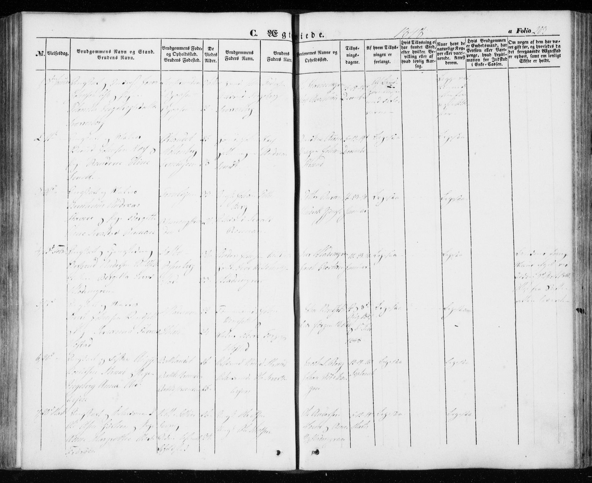 Ministerialprotokoller, klokkerbøker og fødselsregistre - Sør-Trøndelag, SAT/A-1456/606/L0291: Parish register (official) no. 606A06, 1848-1856, p. 203