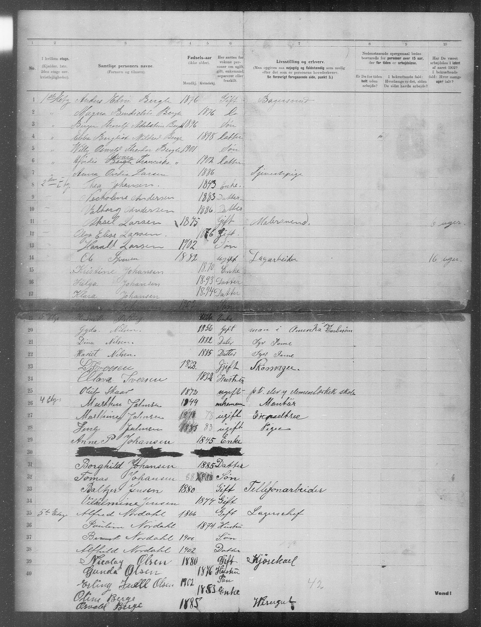 OBA, Municipal Census 1902 for Kristiania, 1902, p. 23300