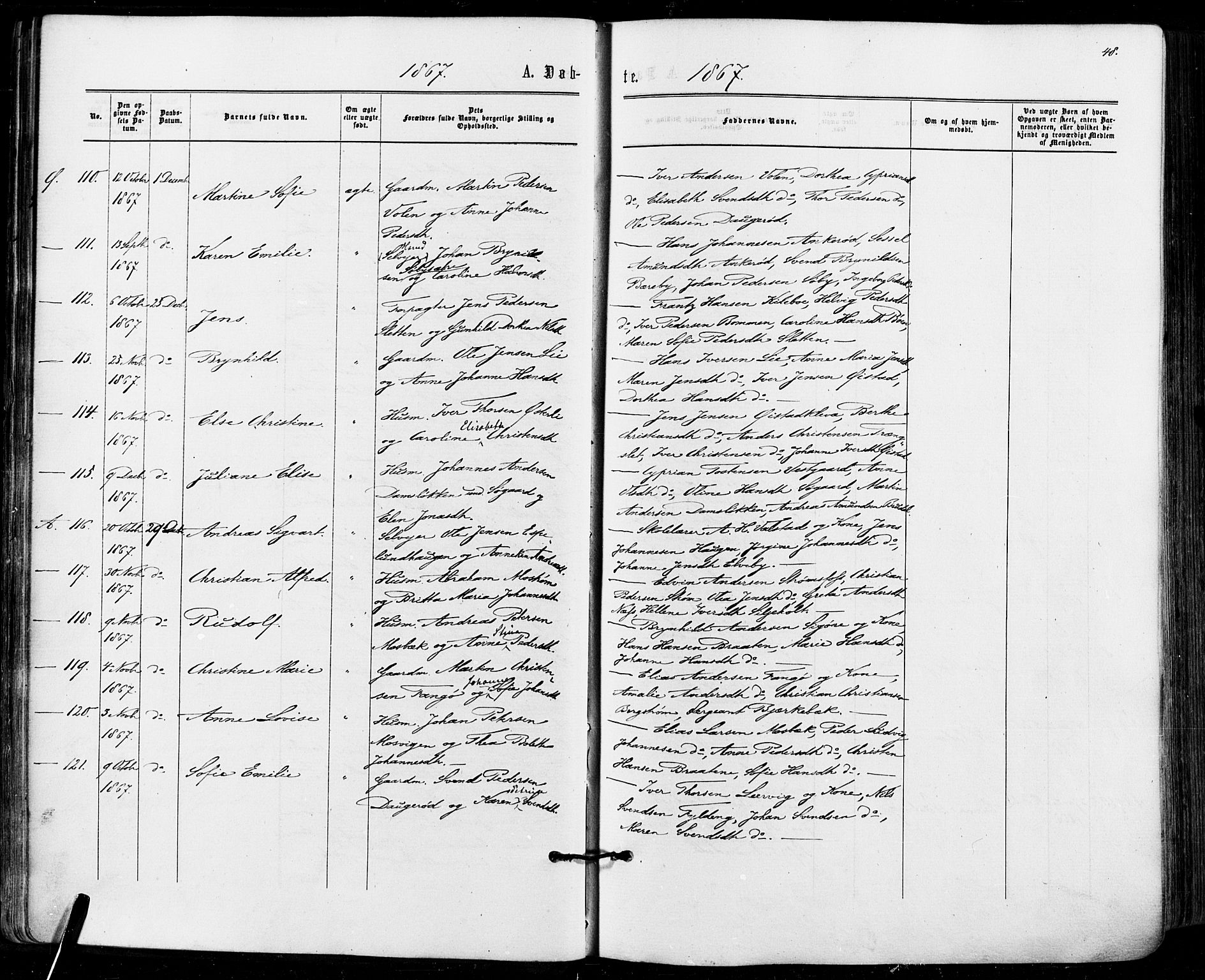 Aremark prestekontor Kirkebøker, SAO/A-10899/F/Fc/L0004: Parish register (official) no. III 4, 1866-1877, p. 47-48