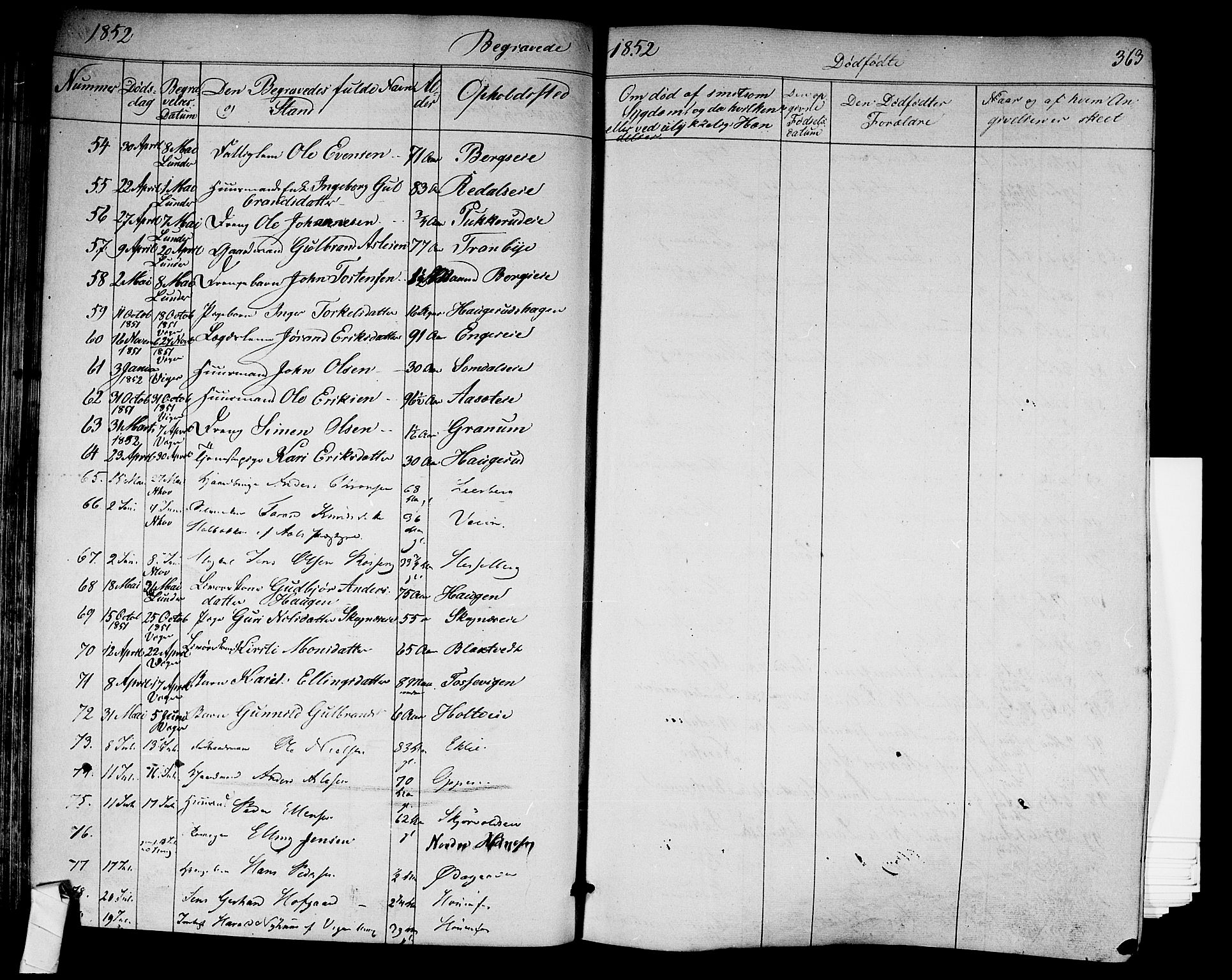 Norderhov kirkebøker, AV/SAKO-A-237/F/Fa/L0011: Parish register (official) no. 11, 1847-1856, p. 363