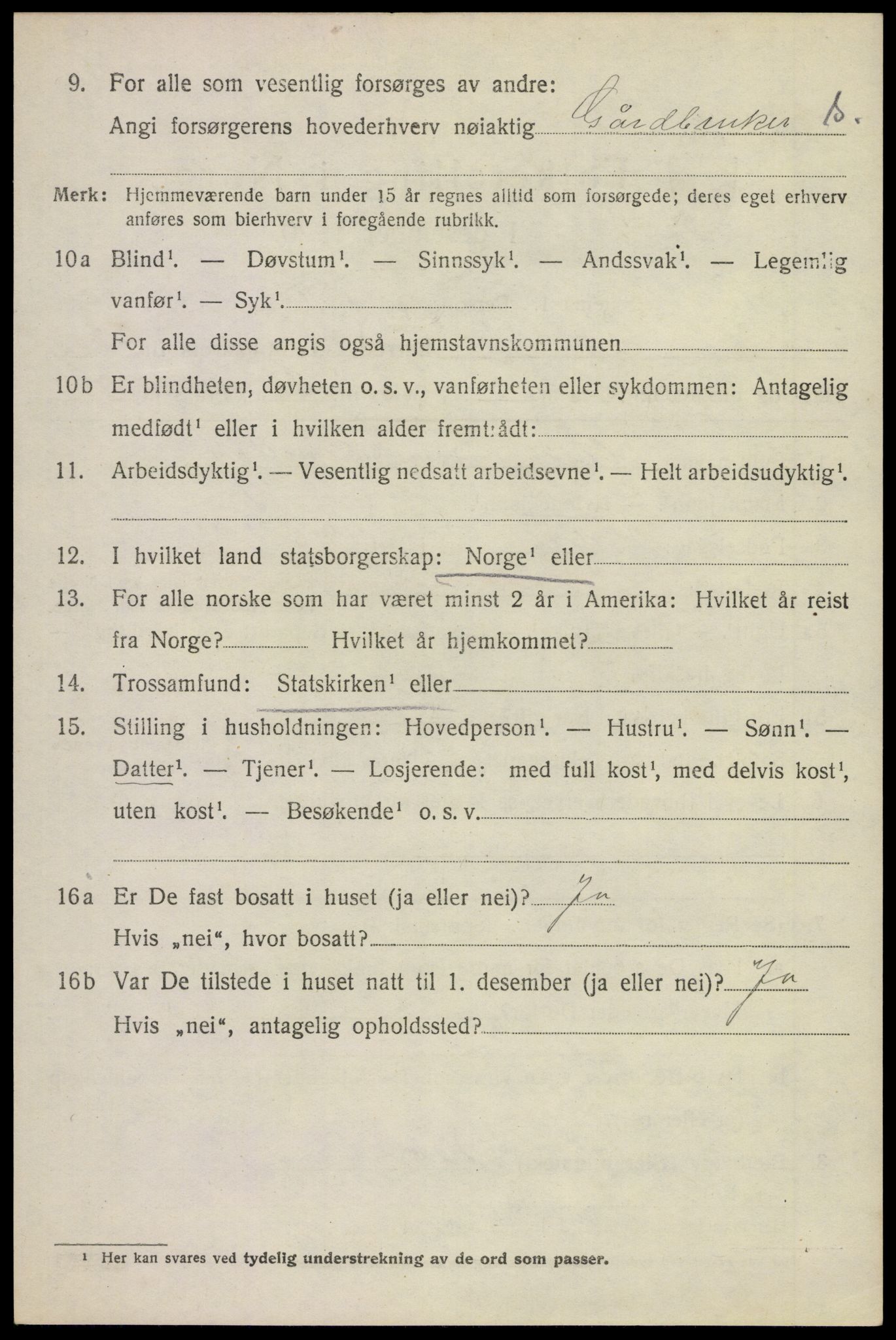 SAKO, 1920 census for Hof, 1920, p. 2722