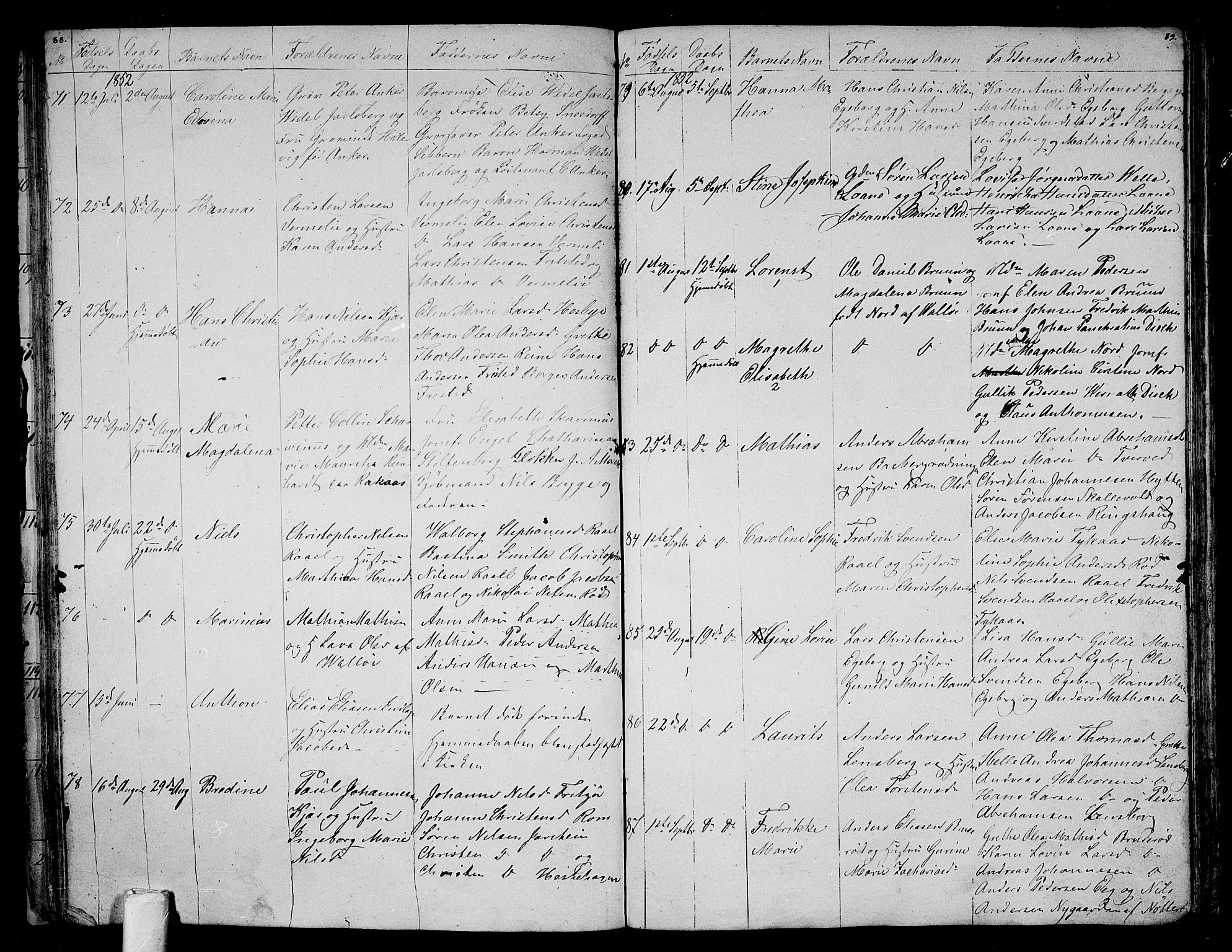 Sem kirkebøker, AV/SAKO-A-5/G/Ga/L0003: Parish register (copy) no. I 3, 1844-1855, p. 88-89