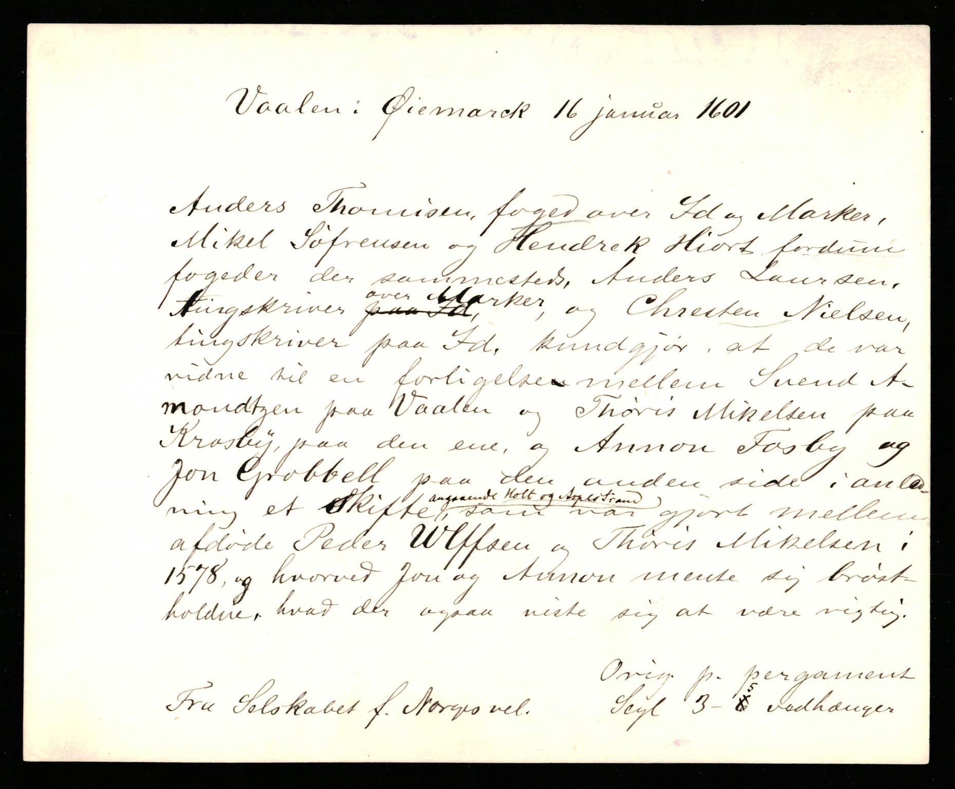 Riksarkivets diplomsamling, AV/RA-EA-5965/F35/F35b/L0005: Riksarkivets diplomer, seddelregister, 1601-1612, p. 7