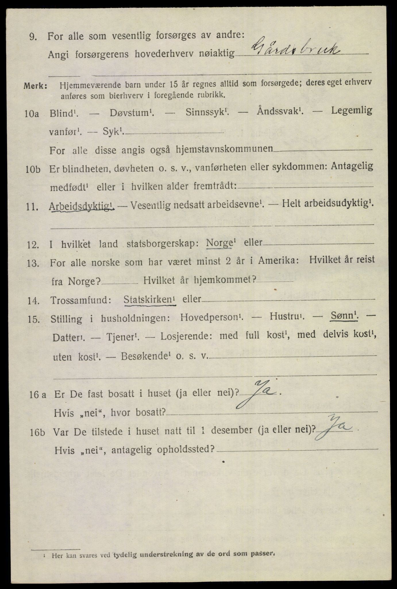 SAKO, 1920 census for Hole, 1920, p. 1072