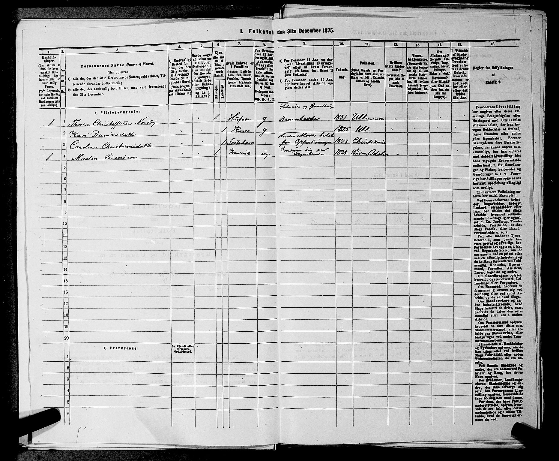 RA, 1875 census for 0235P Ullensaker, 1875, p. 1256