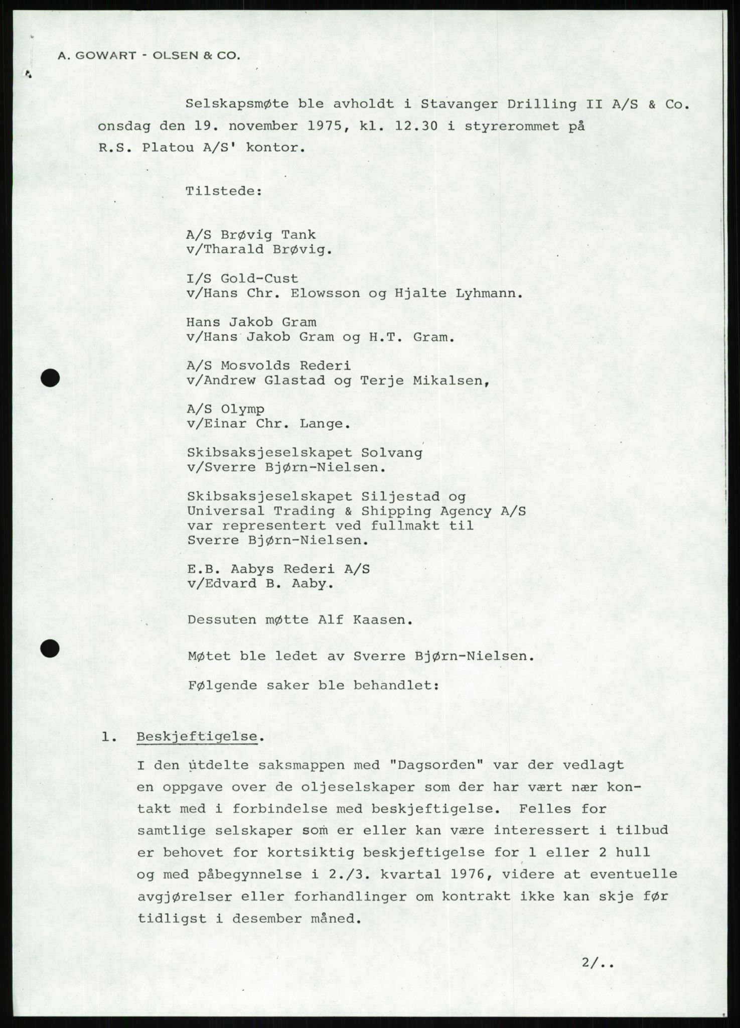 Pa 1503 - Stavanger Drilling AS, AV/SAST-A-101906/D/L0007: Korrespondanse og saksdokumenter, 1974-1981, p. 571