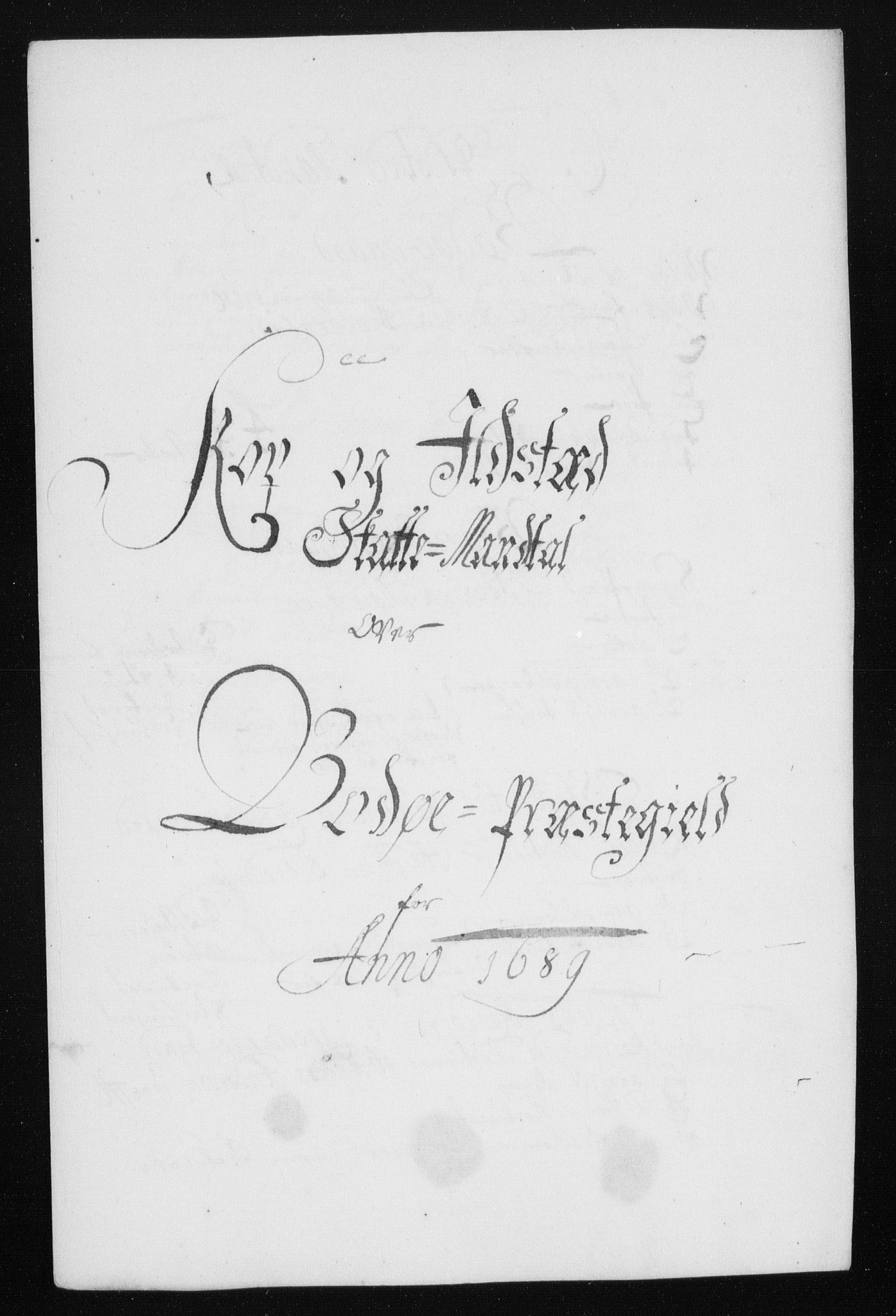 Rentekammeret inntil 1814, Reviderte regnskaper, Stiftamtstueregnskaper, Trondheim stiftamt og Nordland amt, AV/RA-EA-6044/R/Rh/L0013: Nordland amt, 1689