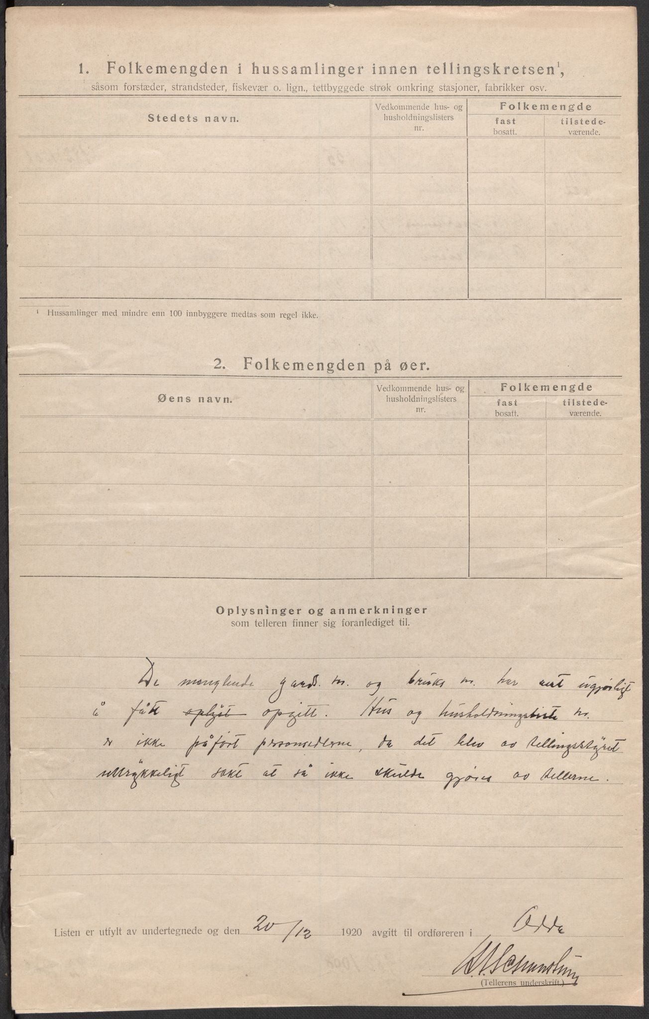 SAB, 1920 census for Odda, 1920, p. 31