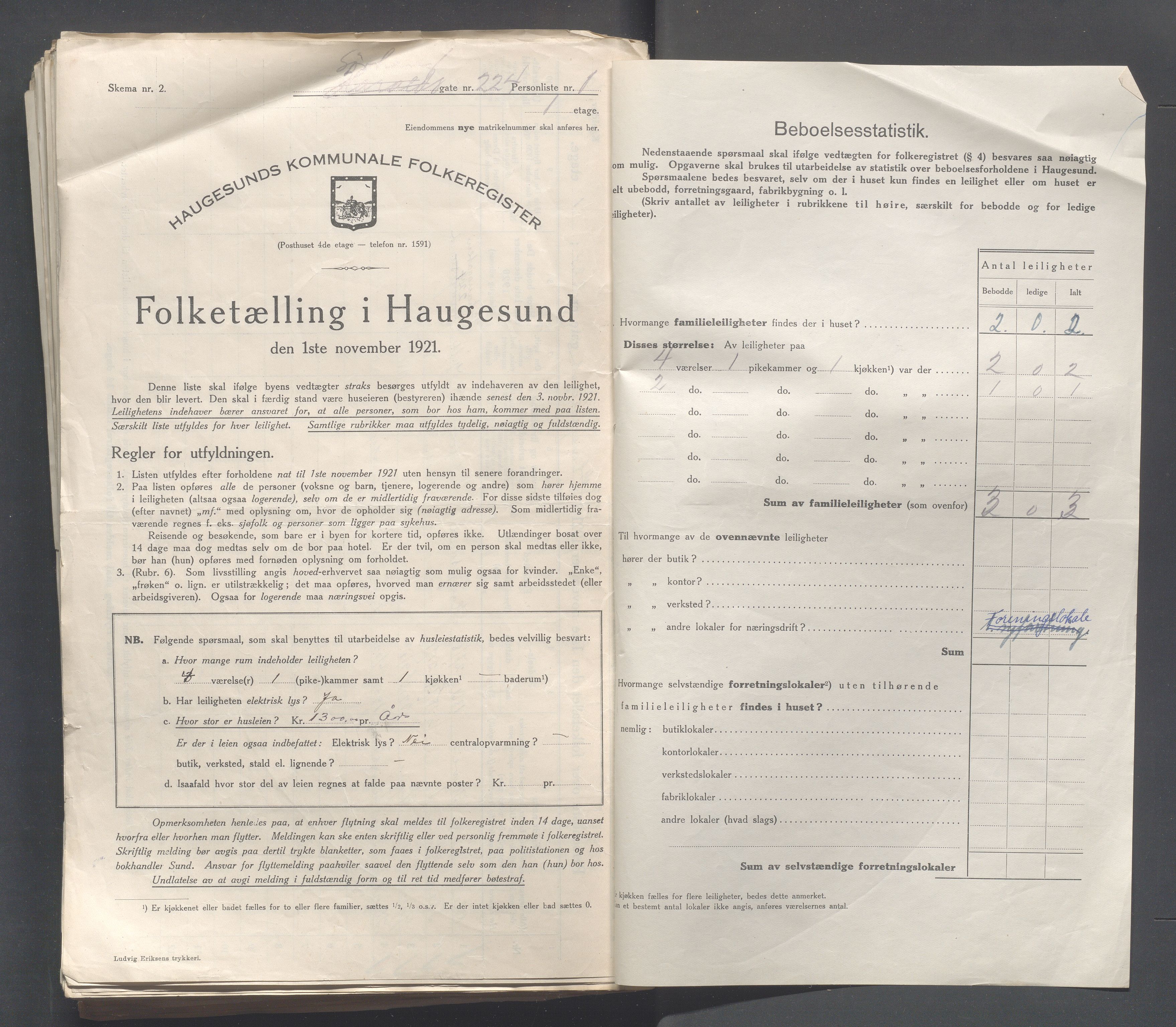 IKAR, Local census 1.11.1921 for Haugesund, 1921, p. 5379