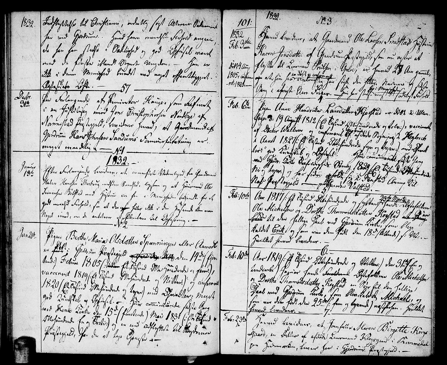 Gjerdrum prestekontor Kirkebøker, SAO/A-10412b/F/Fa/L0003: Parish register (official) no. I 3, 1798-1815, p. 101