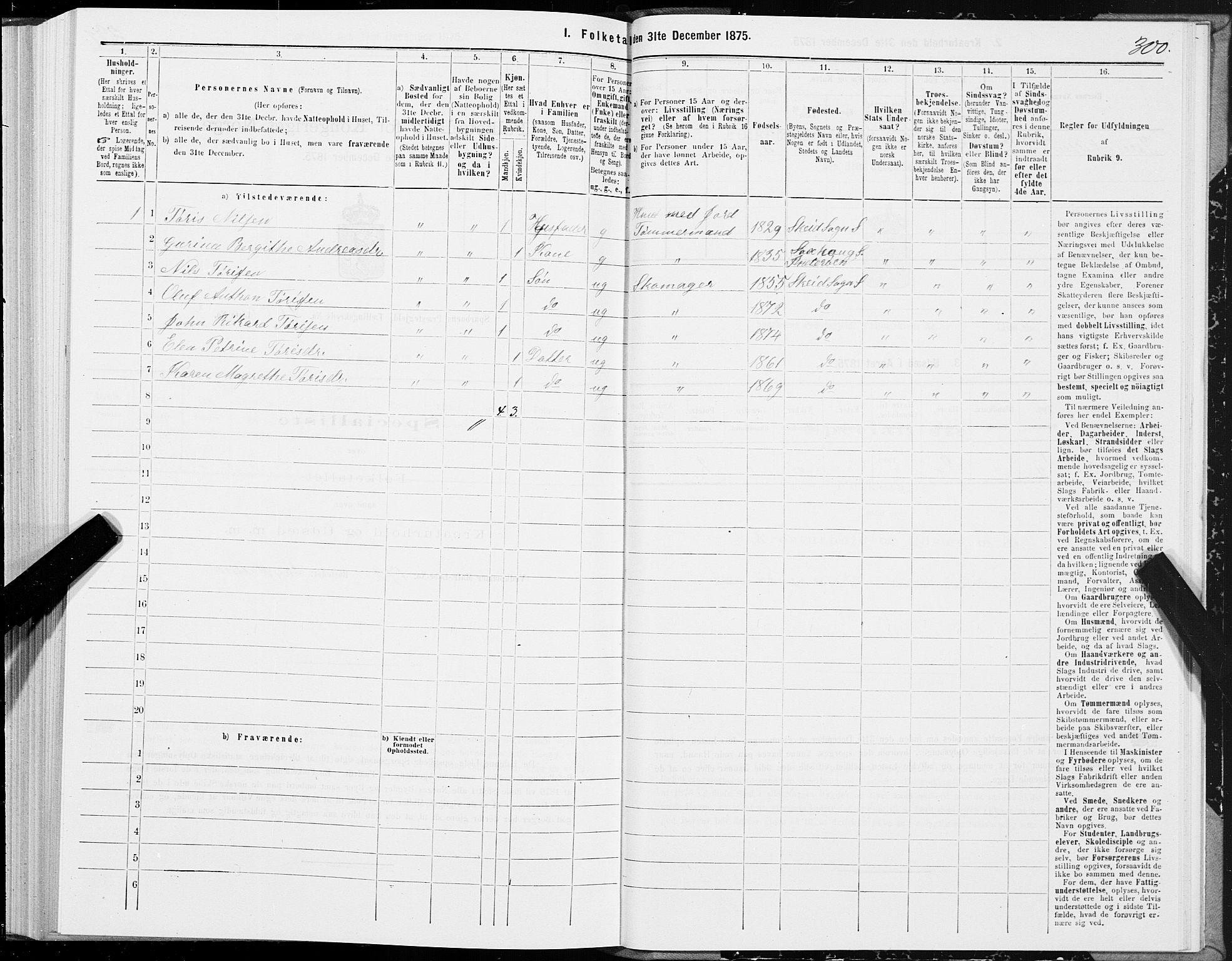 SAT, 1875 census for 1731P Sparbu, 1875, p. 4300