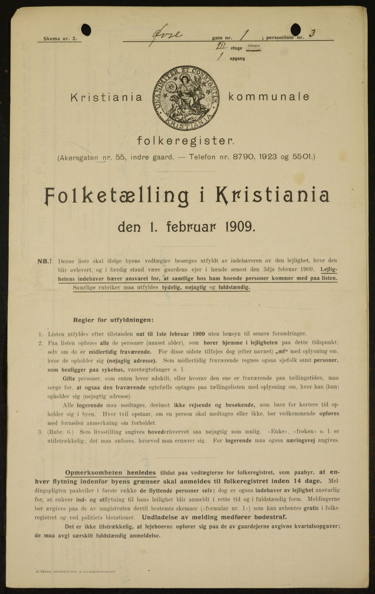 OBA, Municipal Census 1909 for Kristiania, 1909, p. 117740