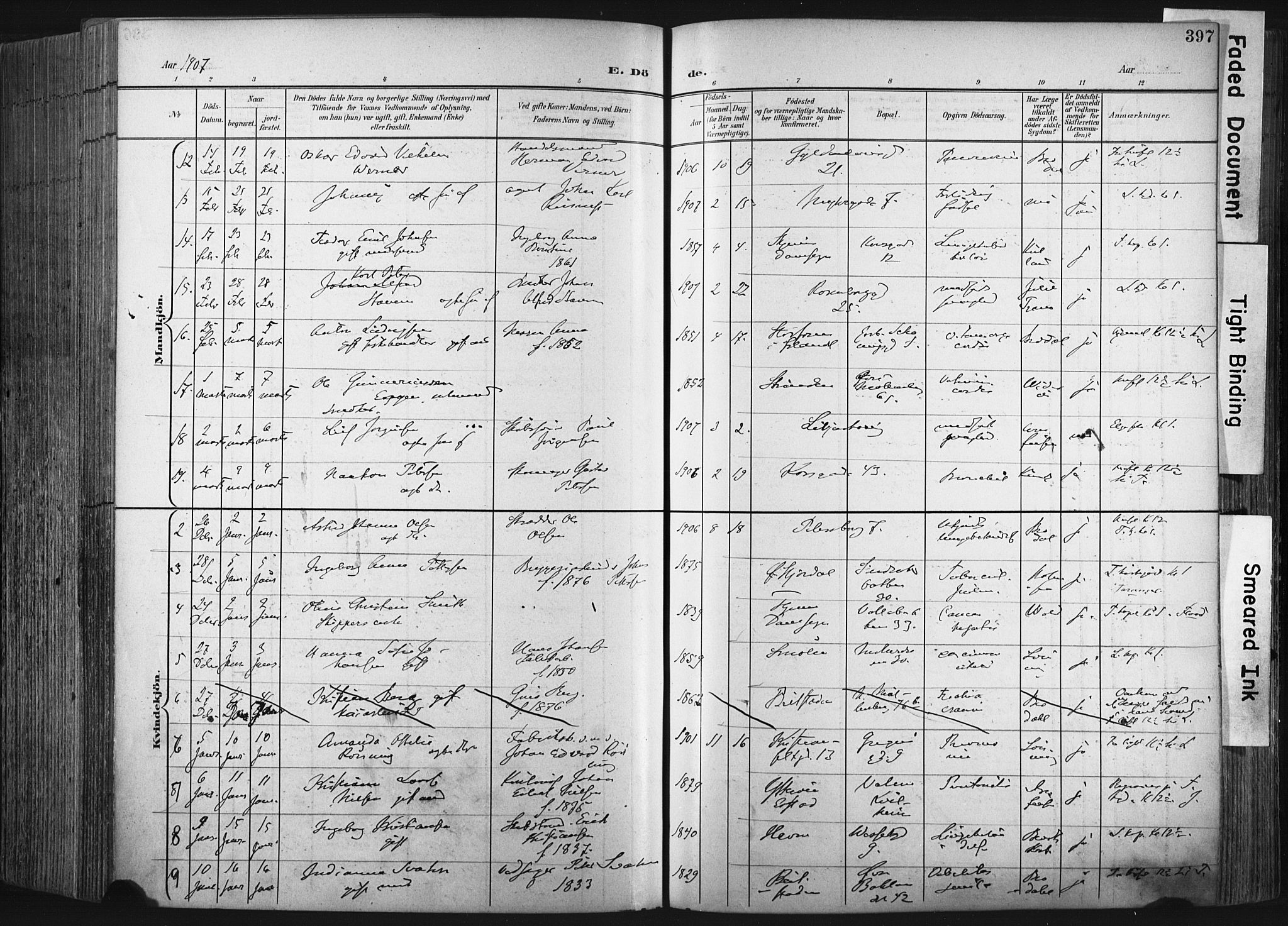 Ministerialprotokoller, klokkerbøker og fødselsregistre - Sør-Trøndelag, AV/SAT-A-1456/604/L0201: Parish register (official) no. 604A21, 1901-1911, p. 397