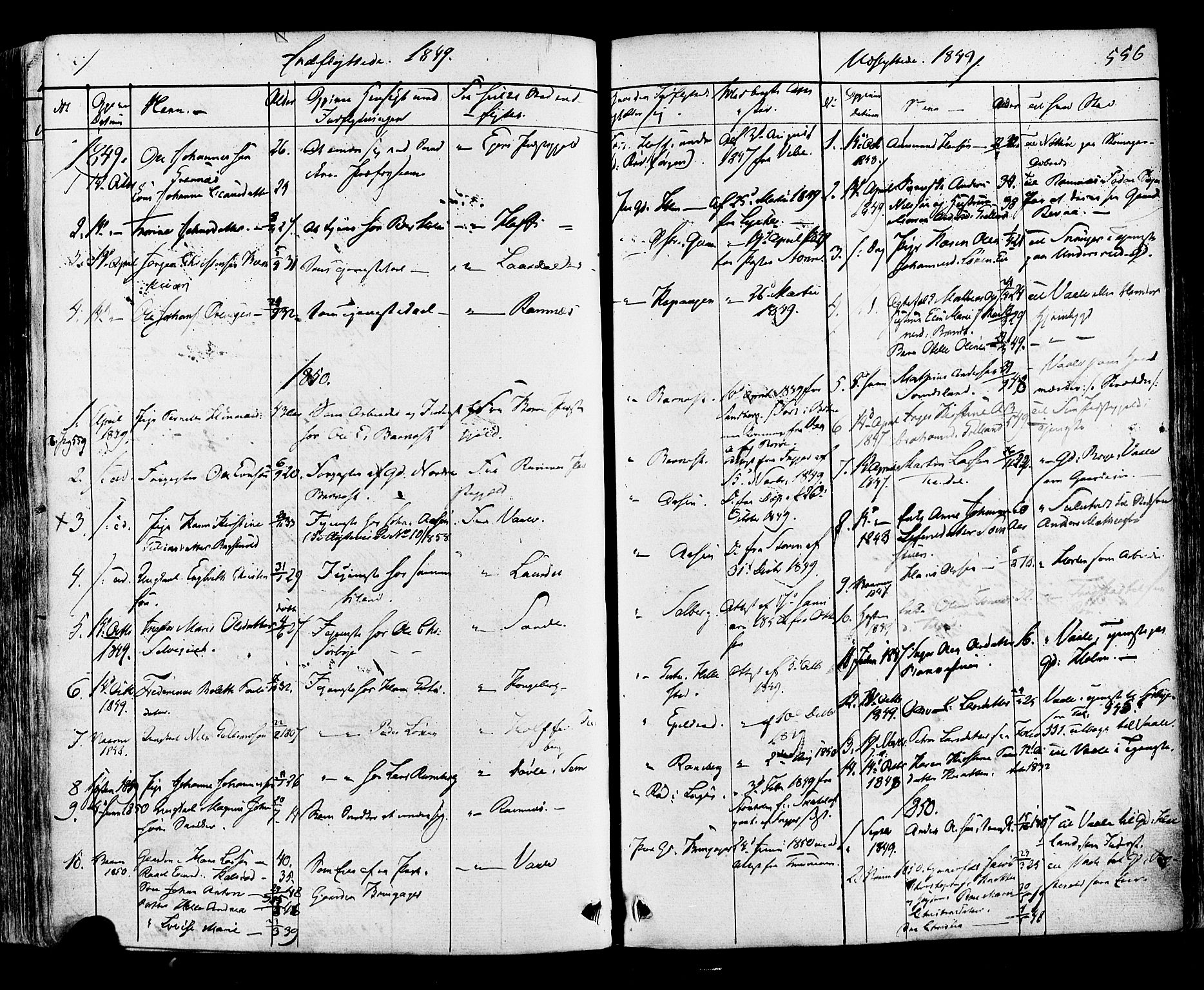 Botne kirkebøker, AV/SAKO-A-340/F/Fa/L0006: Parish register (official) no. I 6, 1836-1877, p. 556