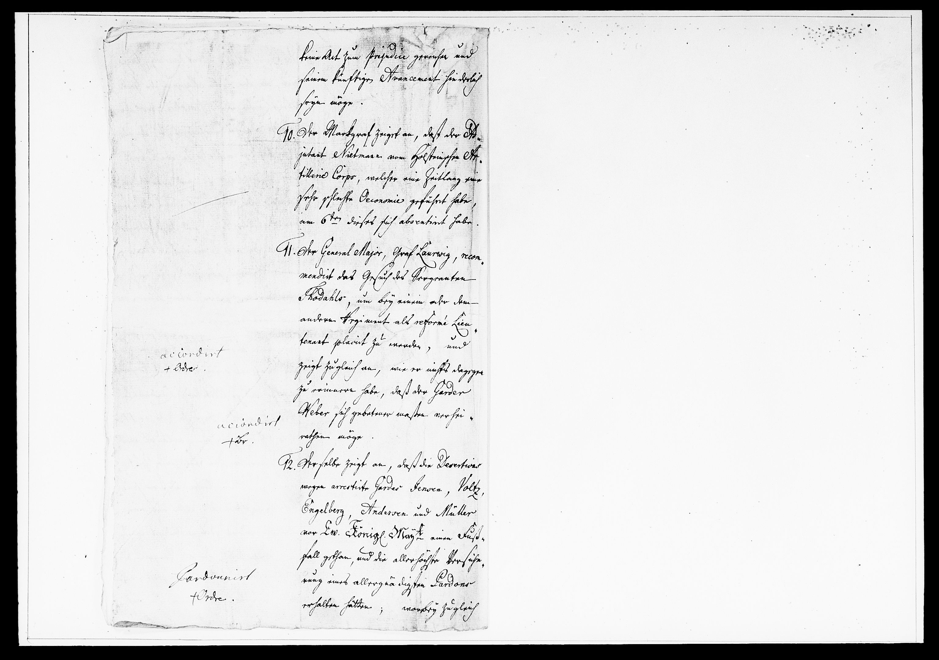 Krigskollegiet, Krigskancelliet, DRA/A-0006/-/1334-1359: Refererede sager, 1760, p. 581