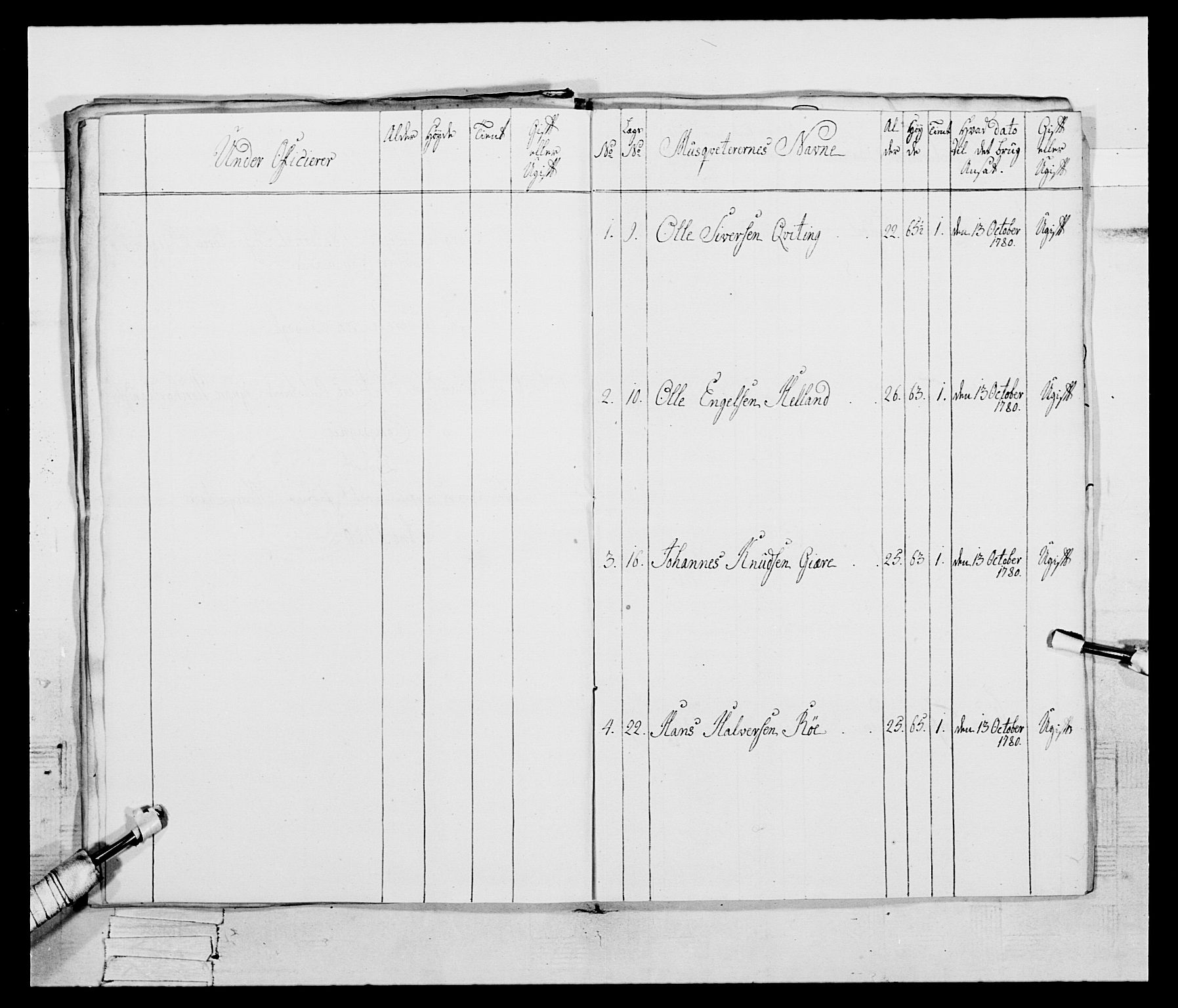 Generalitets- og kommissariatskollegiet, Det kongelige norske kommissariatskollegium, RA/EA-5420/E/Eh/L0095: 2. Bergenhusiske nasjonale infanteriregiment, 1780-1787, p. 314