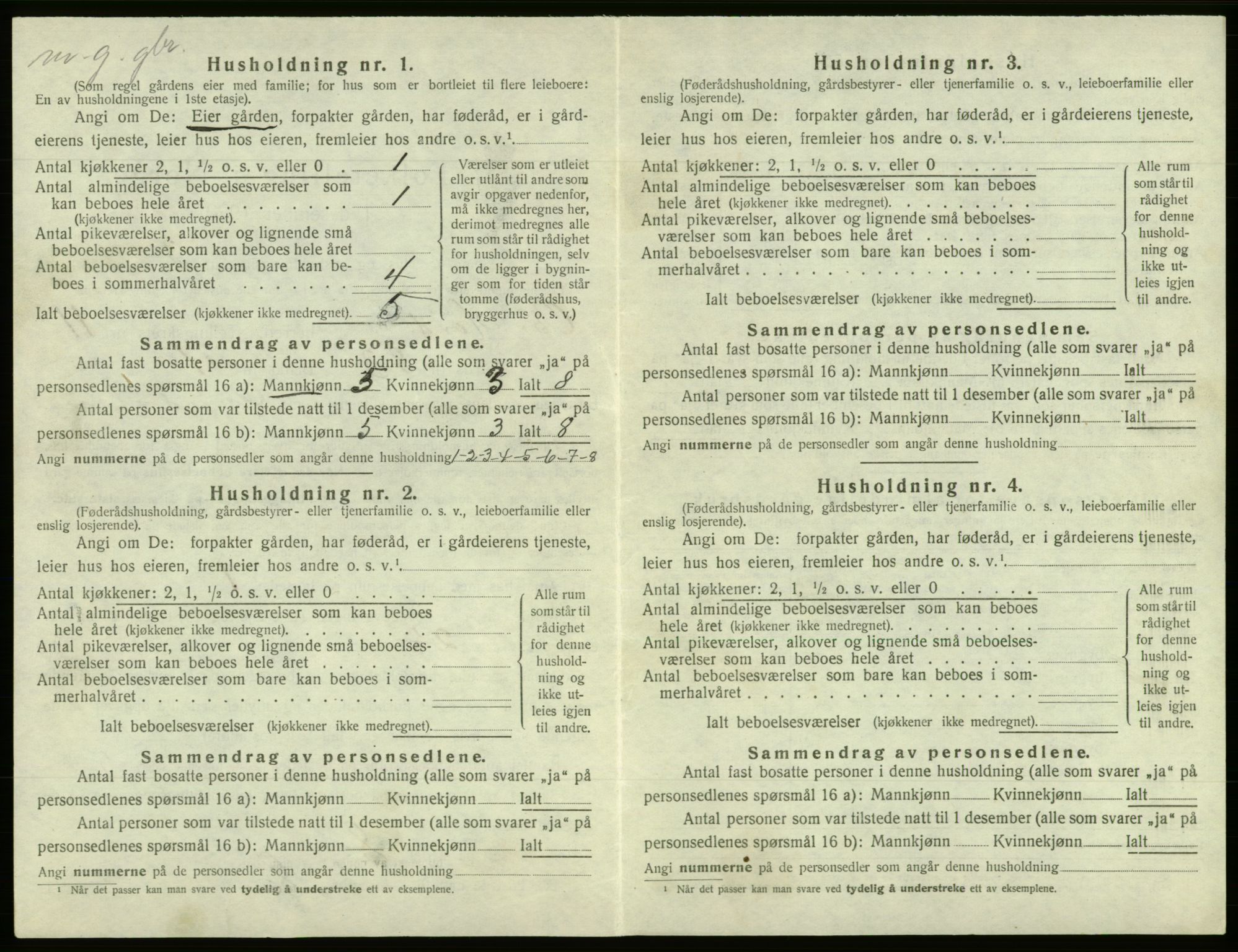 SAB, 1920 census for Os, 1920, p. 1163