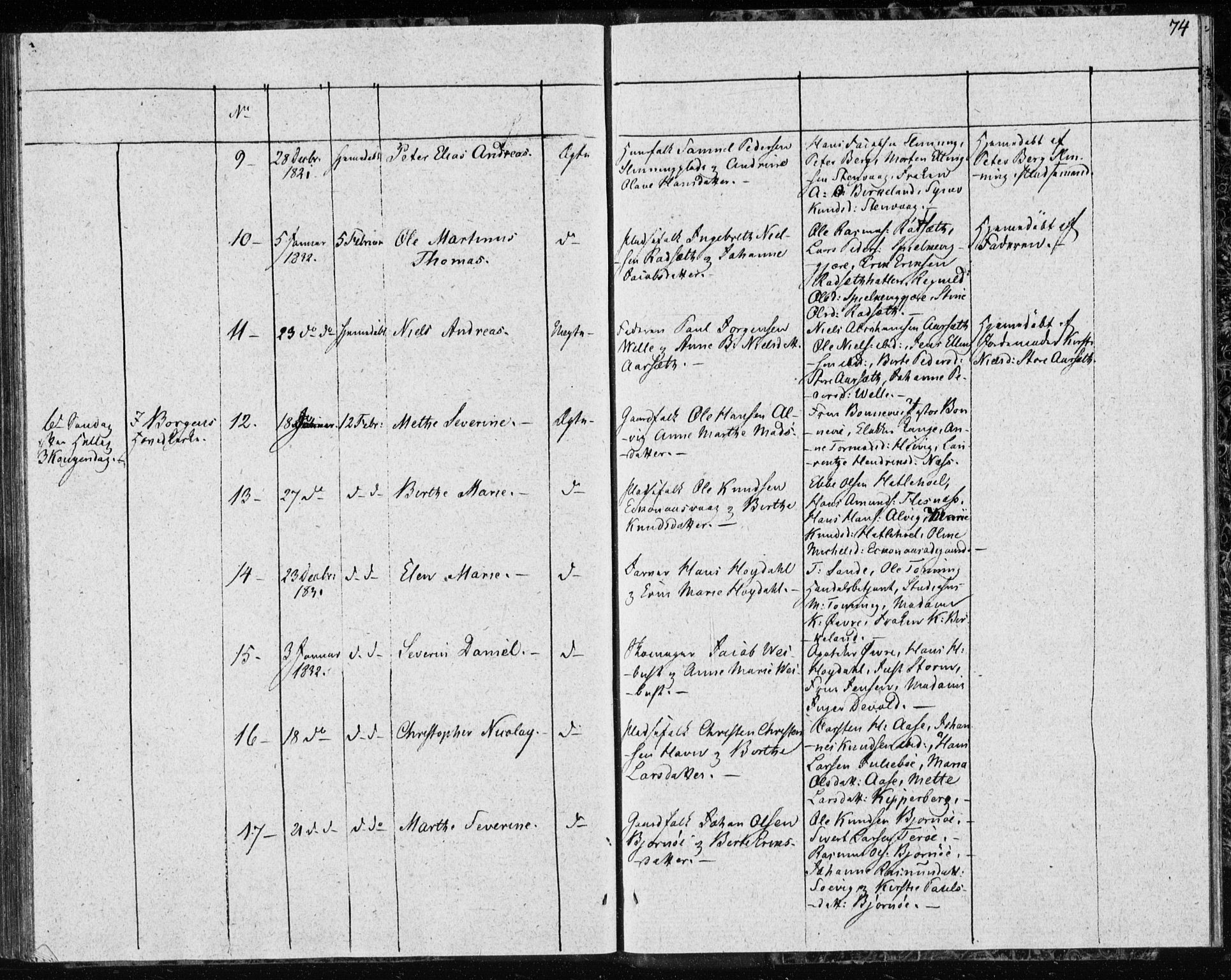 Ministerialprotokoller, klokkerbøker og fødselsregistre - Møre og Romsdal, AV/SAT-A-1454/528/L0413: Curate's parish register no. 528B01, 1828-1832, p. 74