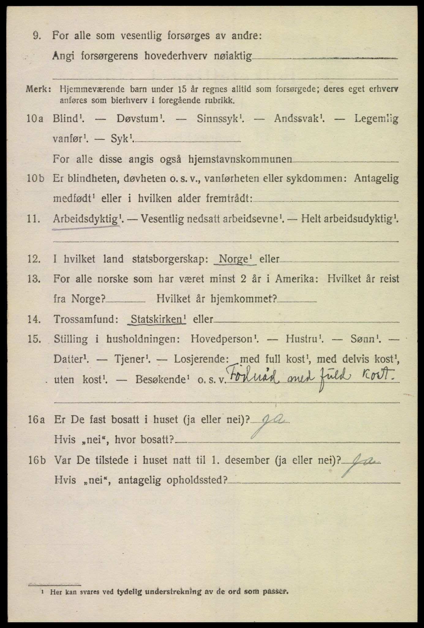 SAK, 1920 census for Greipstad, 1920, p. 1593