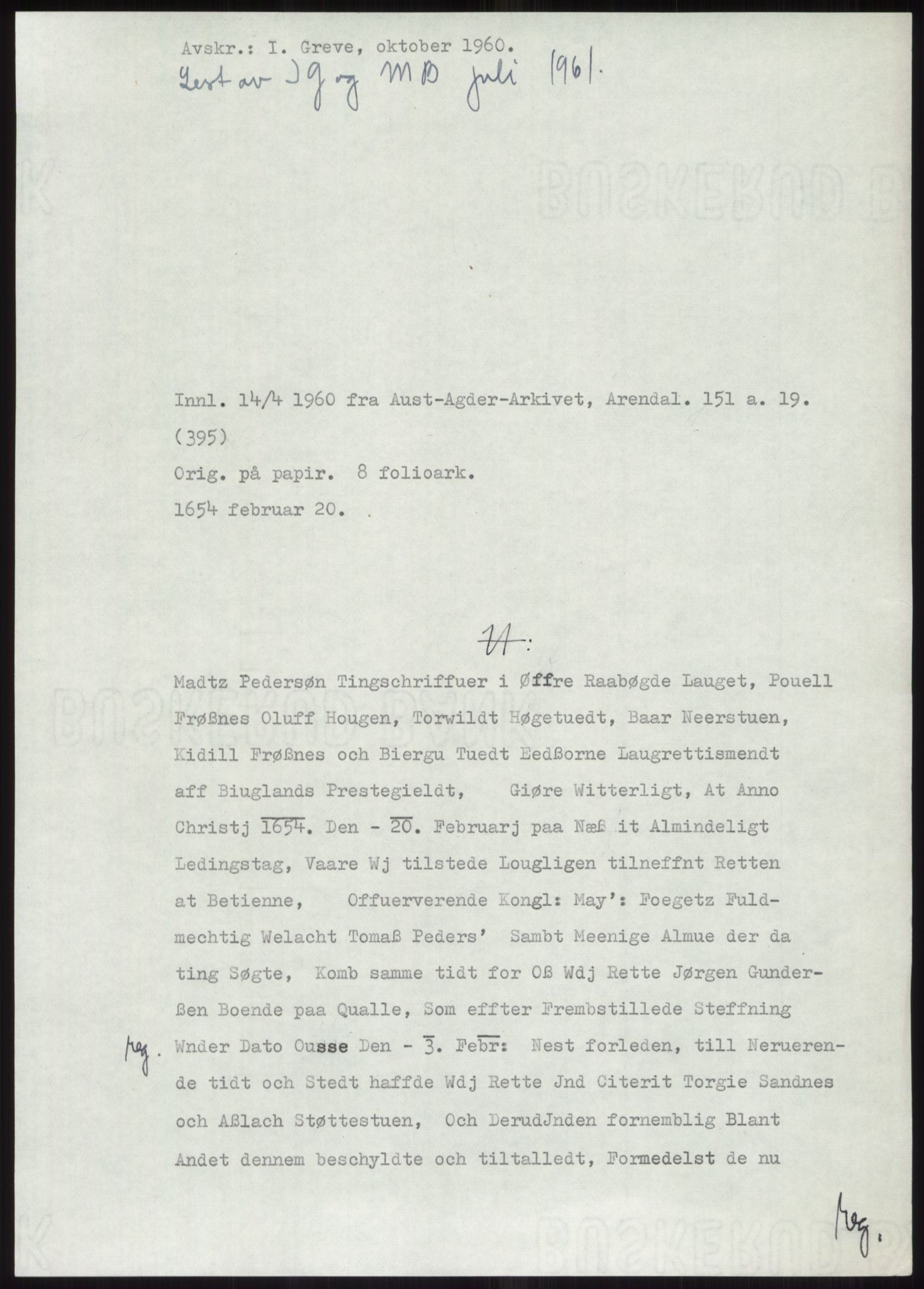 Samlinger til kildeutgivelse, Diplomavskriftsamlingen, AV/RA-EA-4053/H/Ha, p. 1278