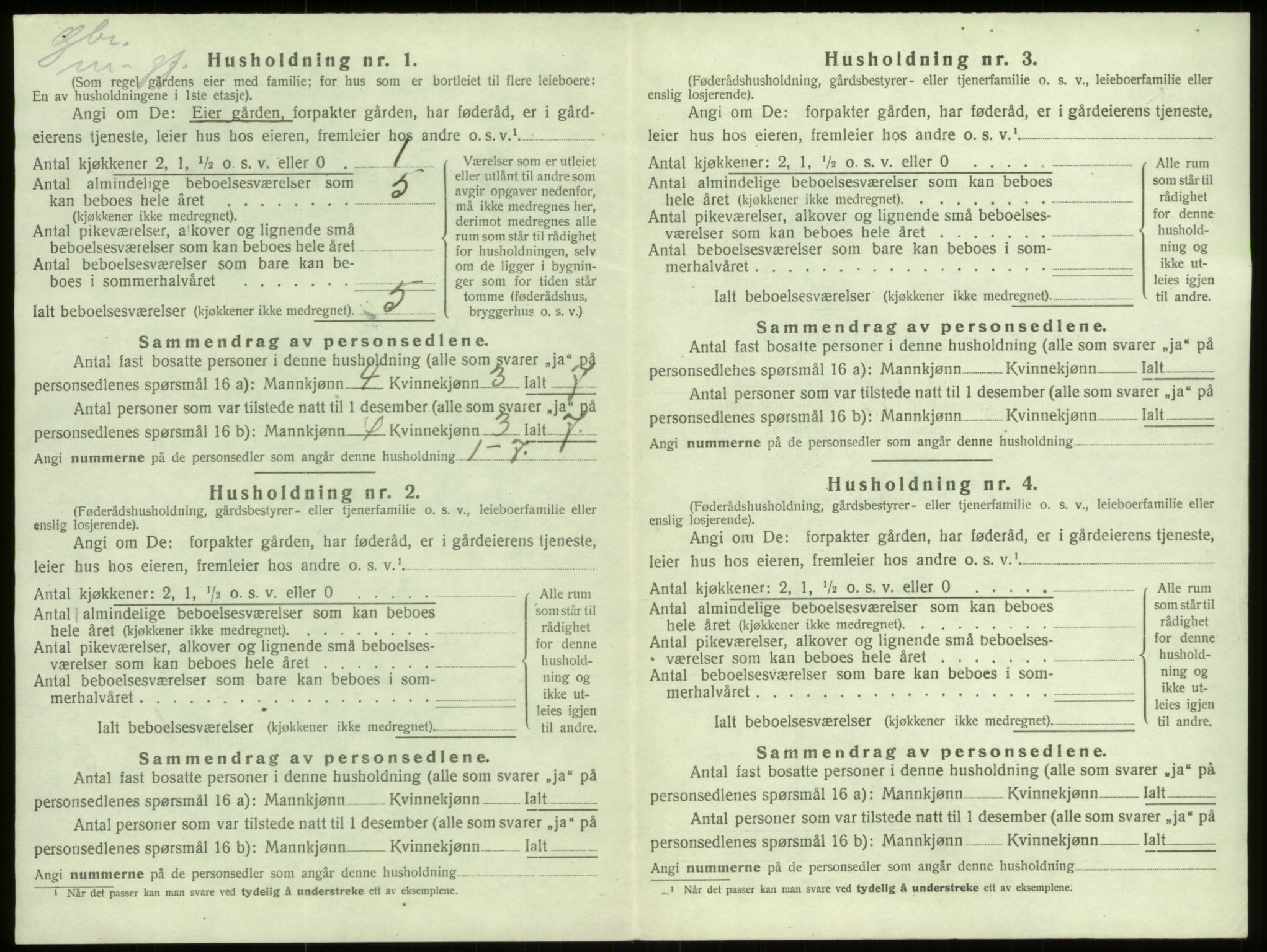 SAB, 1920 census for Davik, 1920, p. 336