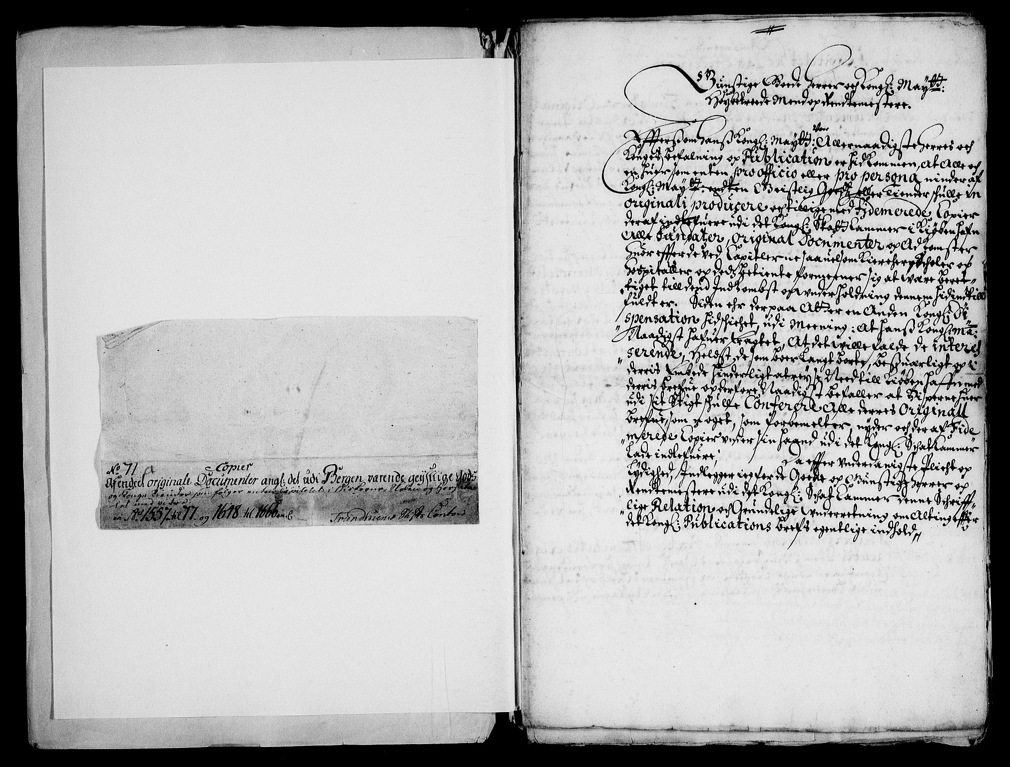 Rentekammeret inntil 1814, Realistisk ordnet avdeling, AV/RA-EA-4070/Fc/Fca/L0003/0005: [Ca III]  Bergen stift / Hjemmelsdokumenter på Bergen kapitels gods 1557-1577 og 1648-1666 etc., 1557-1666