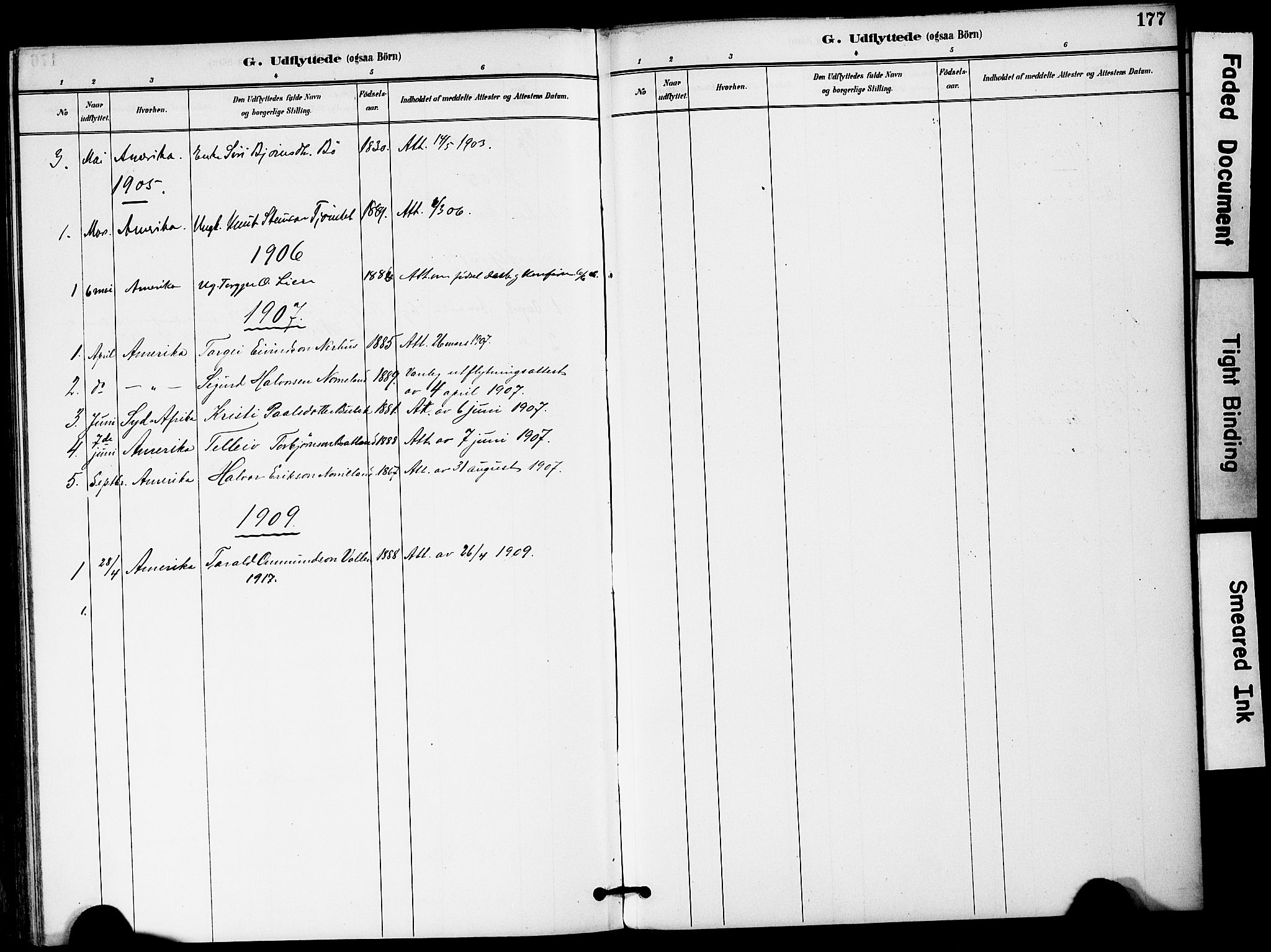 Bygland sokneprestkontor, AV/SAK-1111-0006/F/Fa/Fab/L0007: Parish register (official) no. A 7, 1885-1909, p. 177