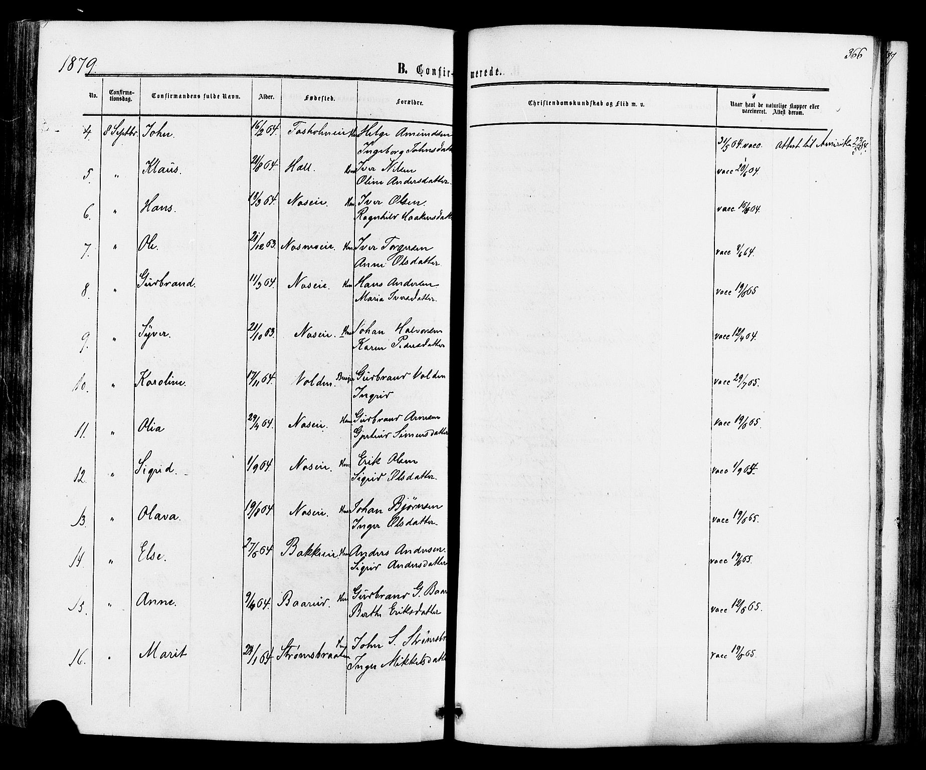 Ådal kirkebøker, AV/SAKO-A-248/F/Fa/L0001: Parish register (official) no. I 1, 1857-1883, p. 366