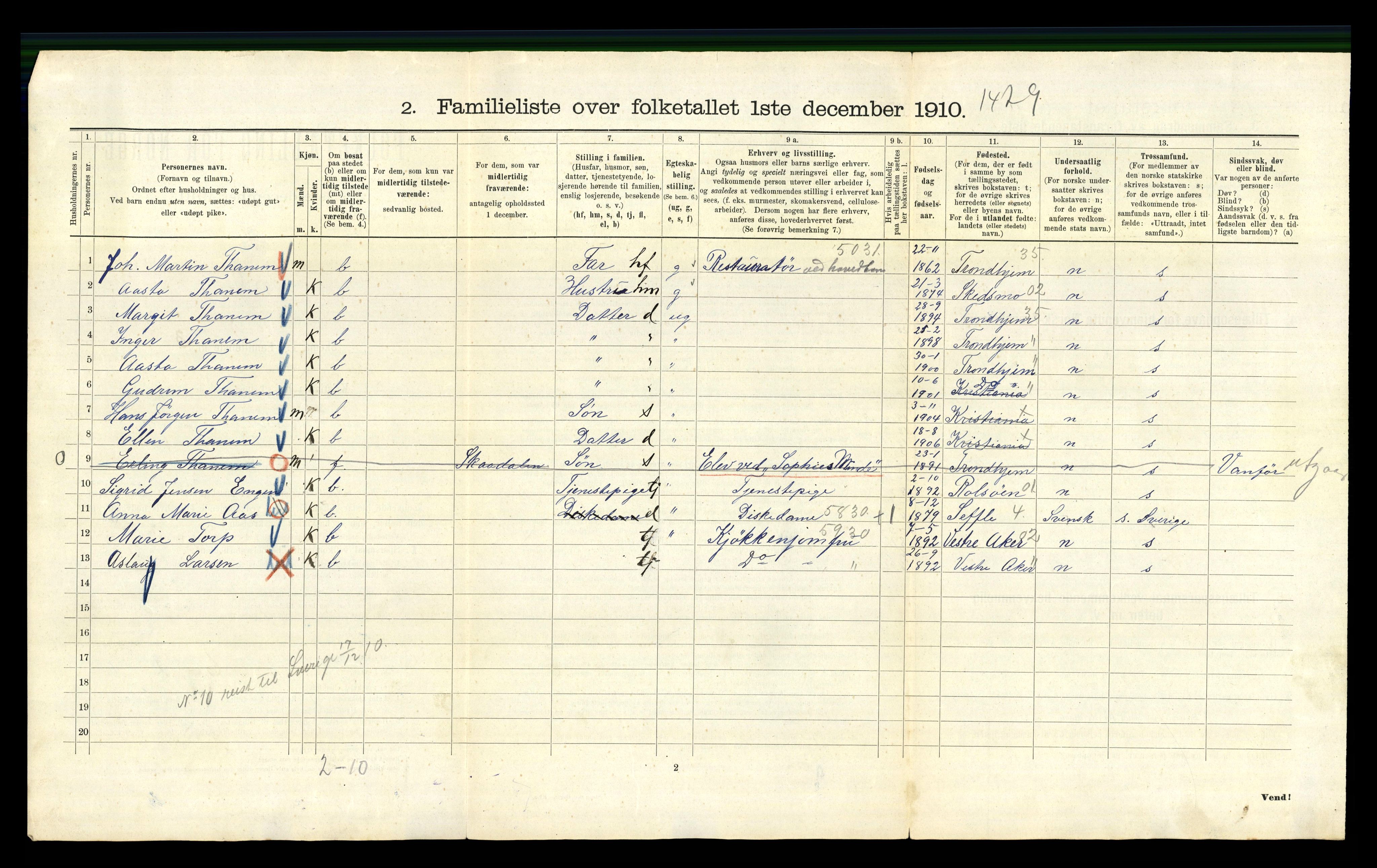 RA, 1910 census for Kristiania, 1910, p. 29220