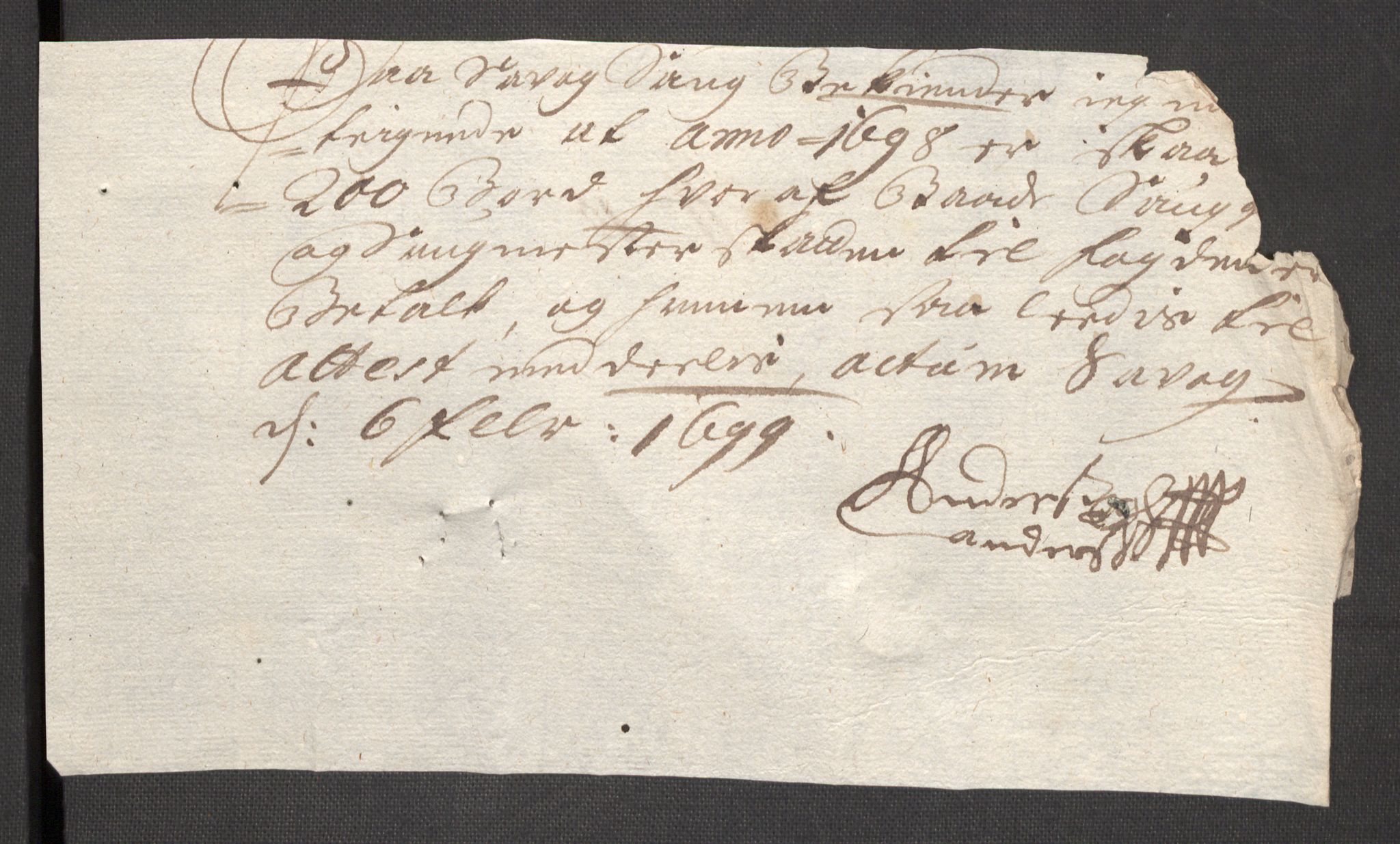 Rentekammeret inntil 1814, Reviderte regnskaper, Fogderegnskap, AV/RA-EA-4092/R48/L2977: Fogderegnskap Sunnhordland og Hardanger, 1697-1698, p. 338