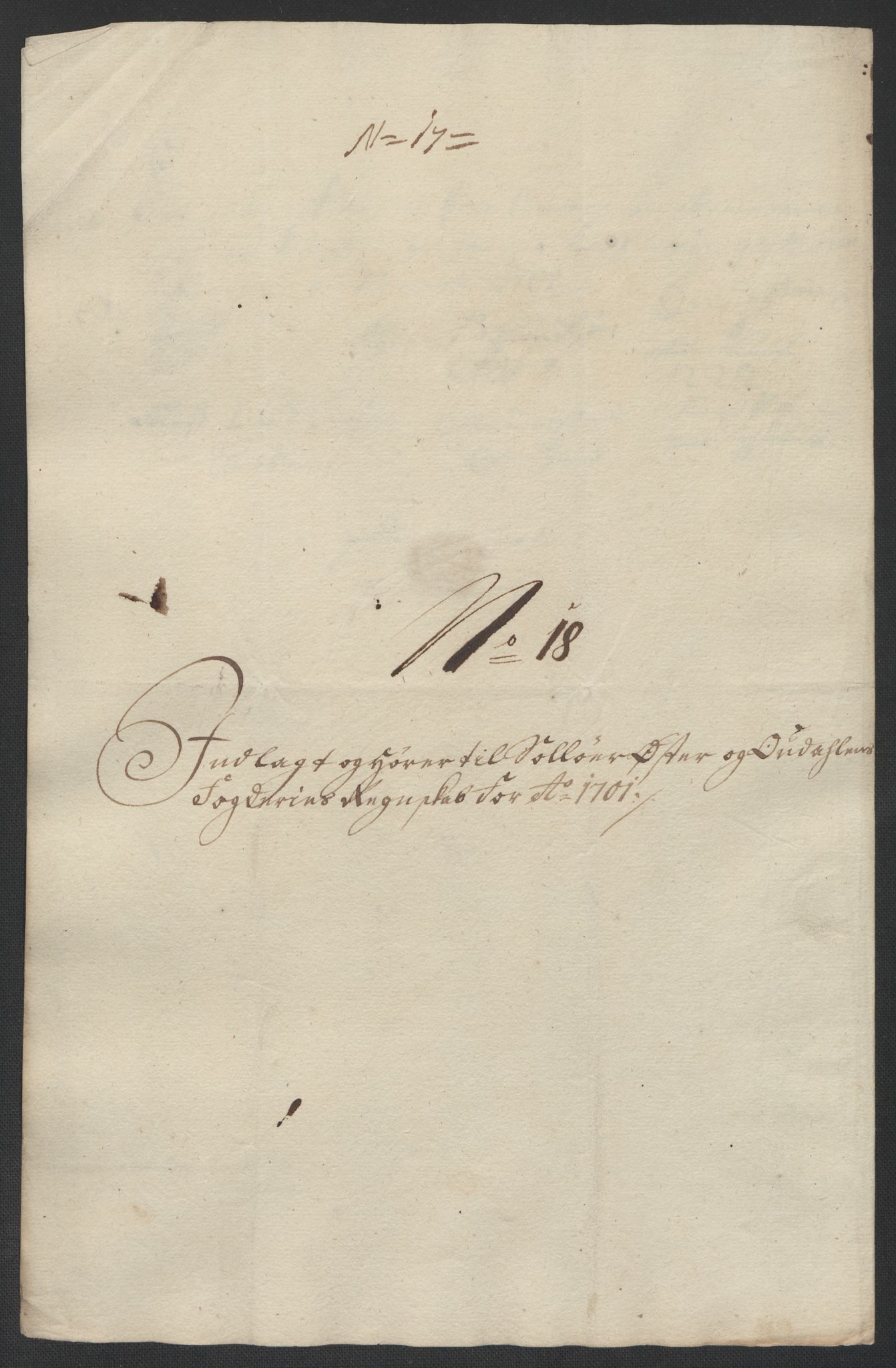 Rentekammeret inntil 1814, Reviderte regnskaper, Fogderegnskap, RA/EA-4092/R13/L0839: Fogderegnskap Solør, Odal og Østerdal, 1701, p. 243