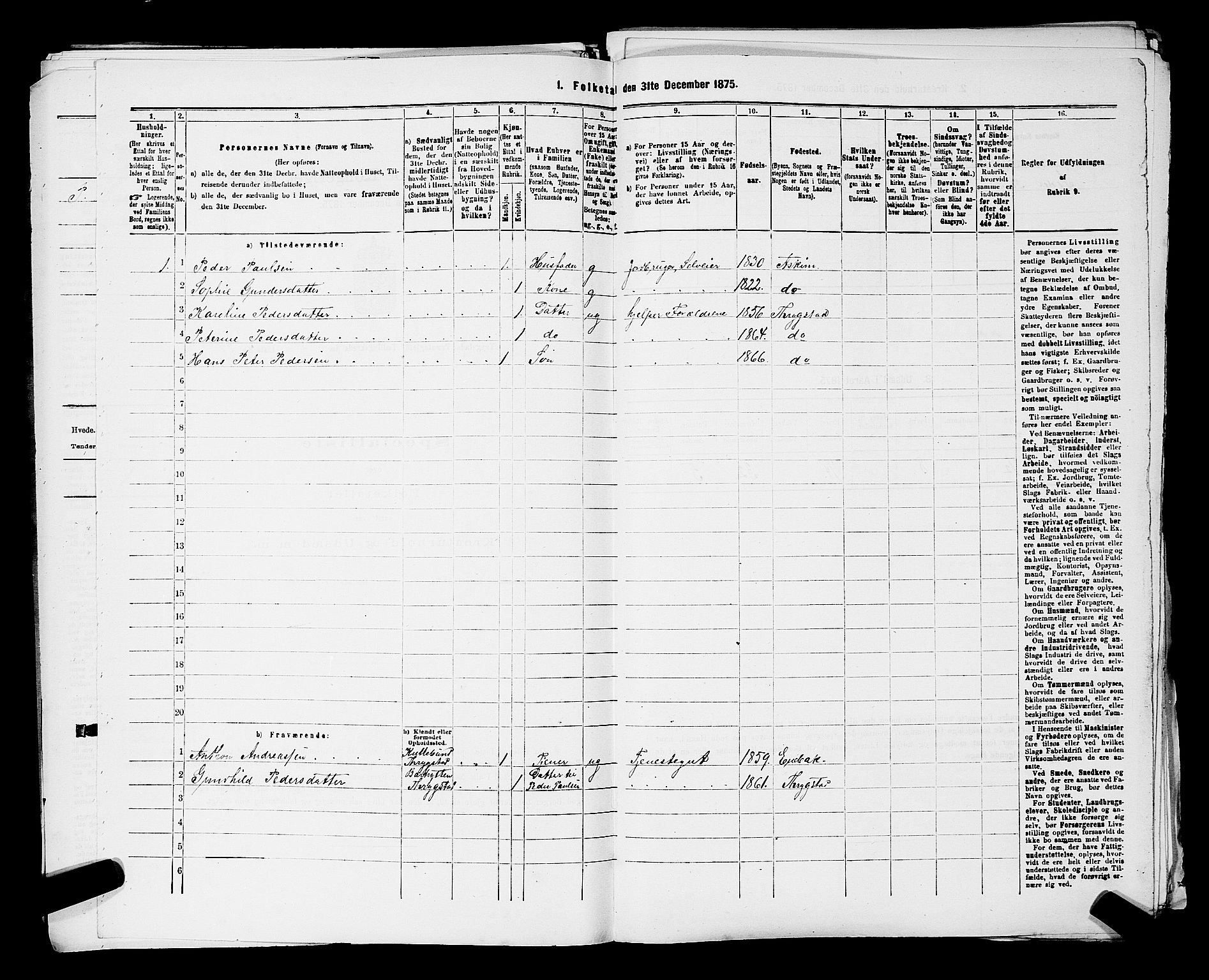 RA, 1875 census for 0122P Trøgstad, 1875, p. 671