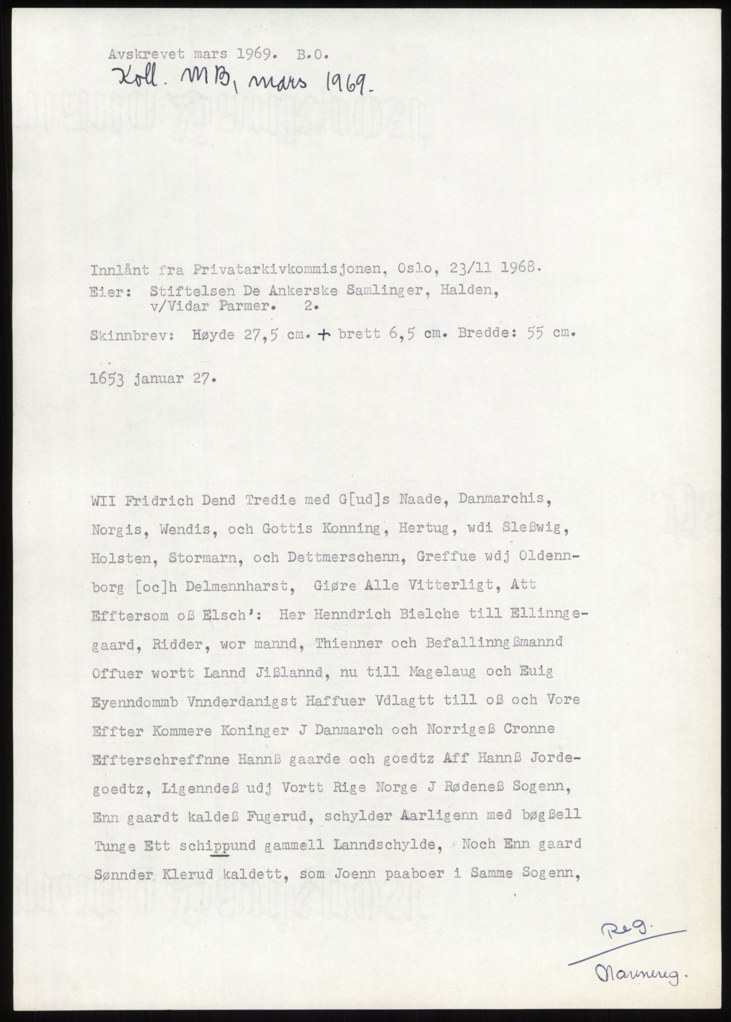 Samlinger til kildeutgivelse, Diplomavskriftsamlingen, AV/RA-EA-4053/H/Ha, p. 75