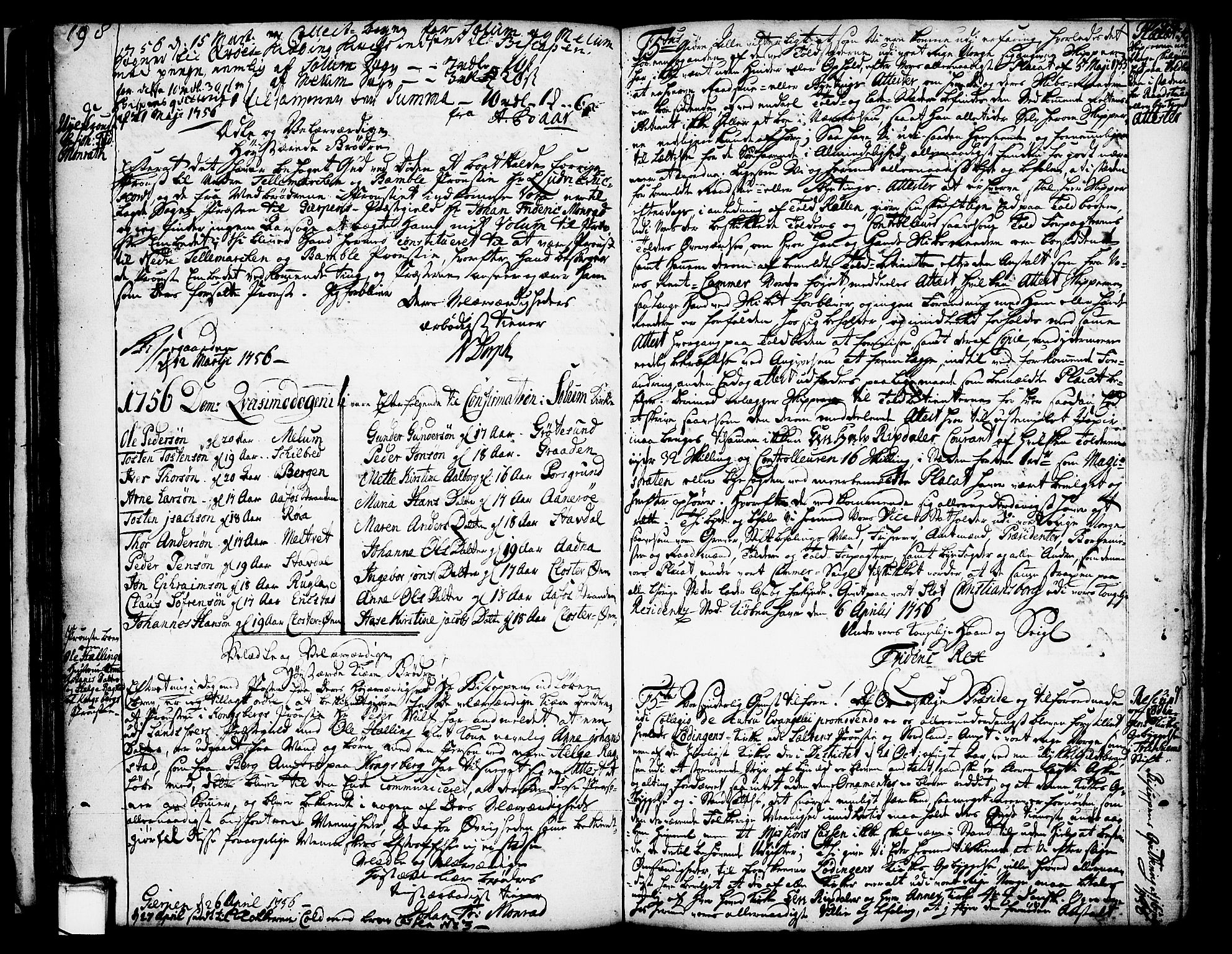 Solum sokneprestkontor, AV/SAKO-A-305/A/Aa/L0002: Other parish register no. 2, 1743-1791, p. 198-199