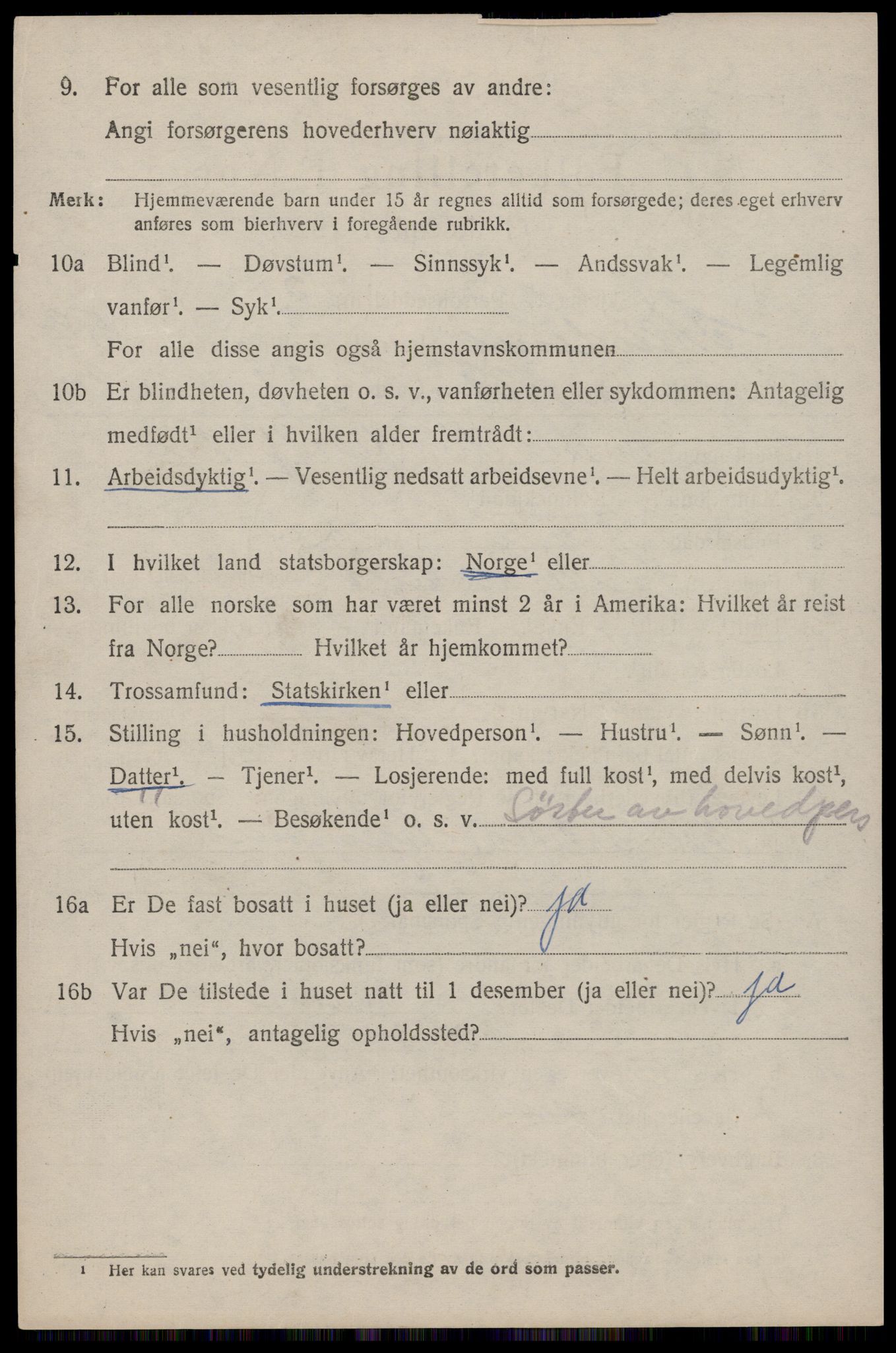 SAST, 1920 census for Skudenes, 1920, p. 4467