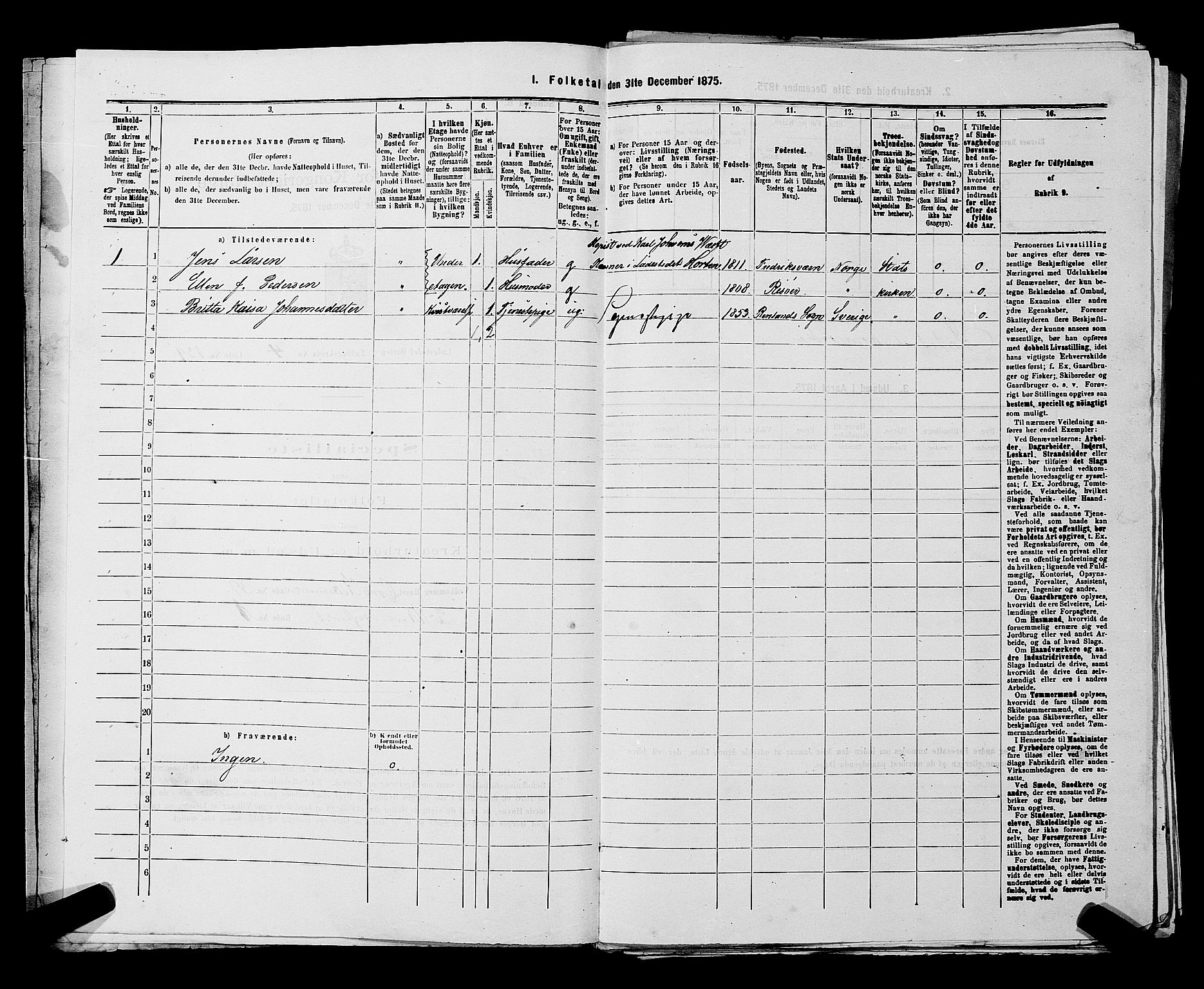 SAKO, 1875 census for 0703P Horten, 1875, p. 332