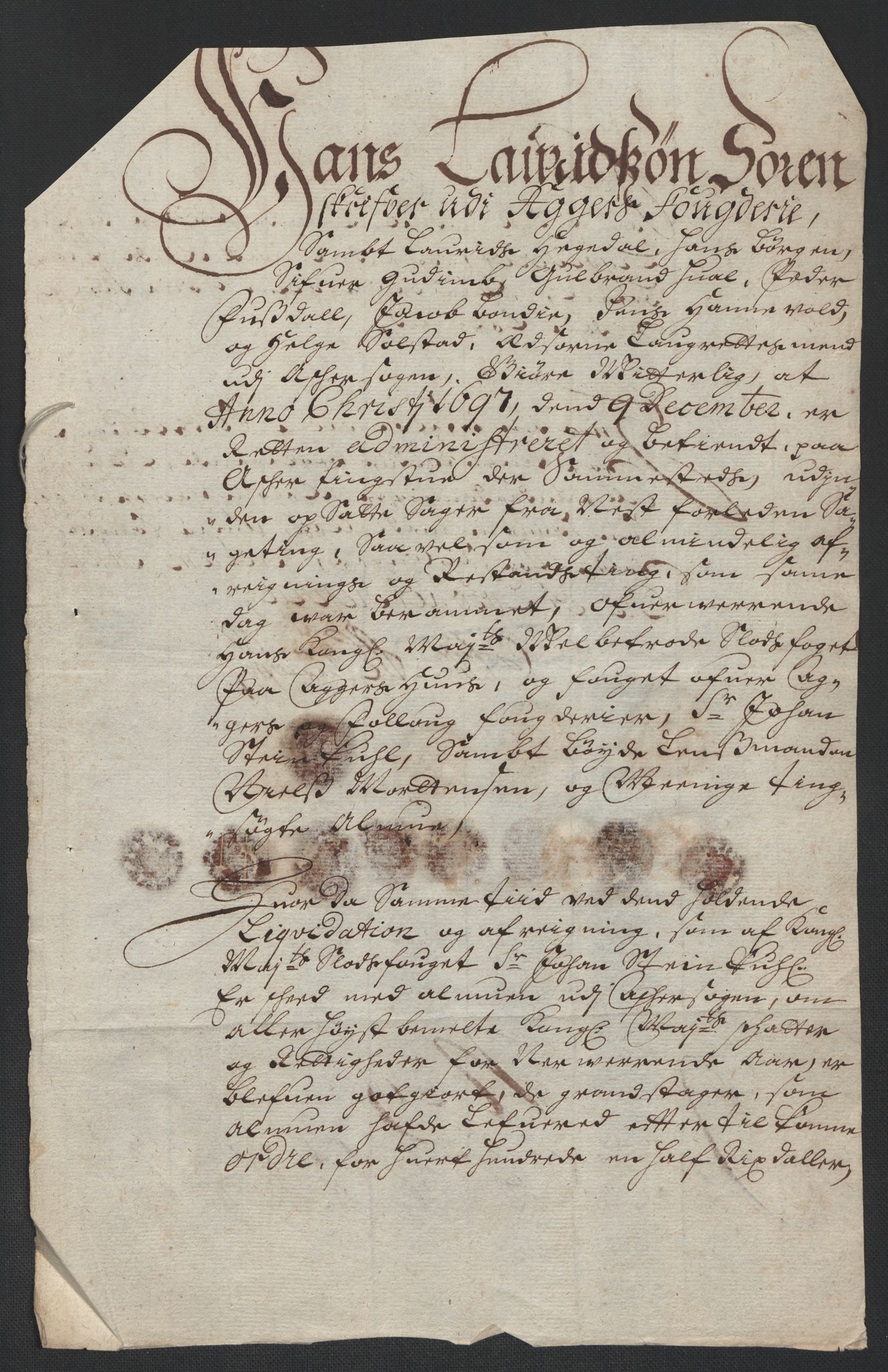 Rentekammeret inntil 1814, Reviderte regnskaper, Fogderegnskap, AV/RA-EA-4092/R10/L0440: Fogderegnskap Aker og Follo, 1696-1697, p. 449