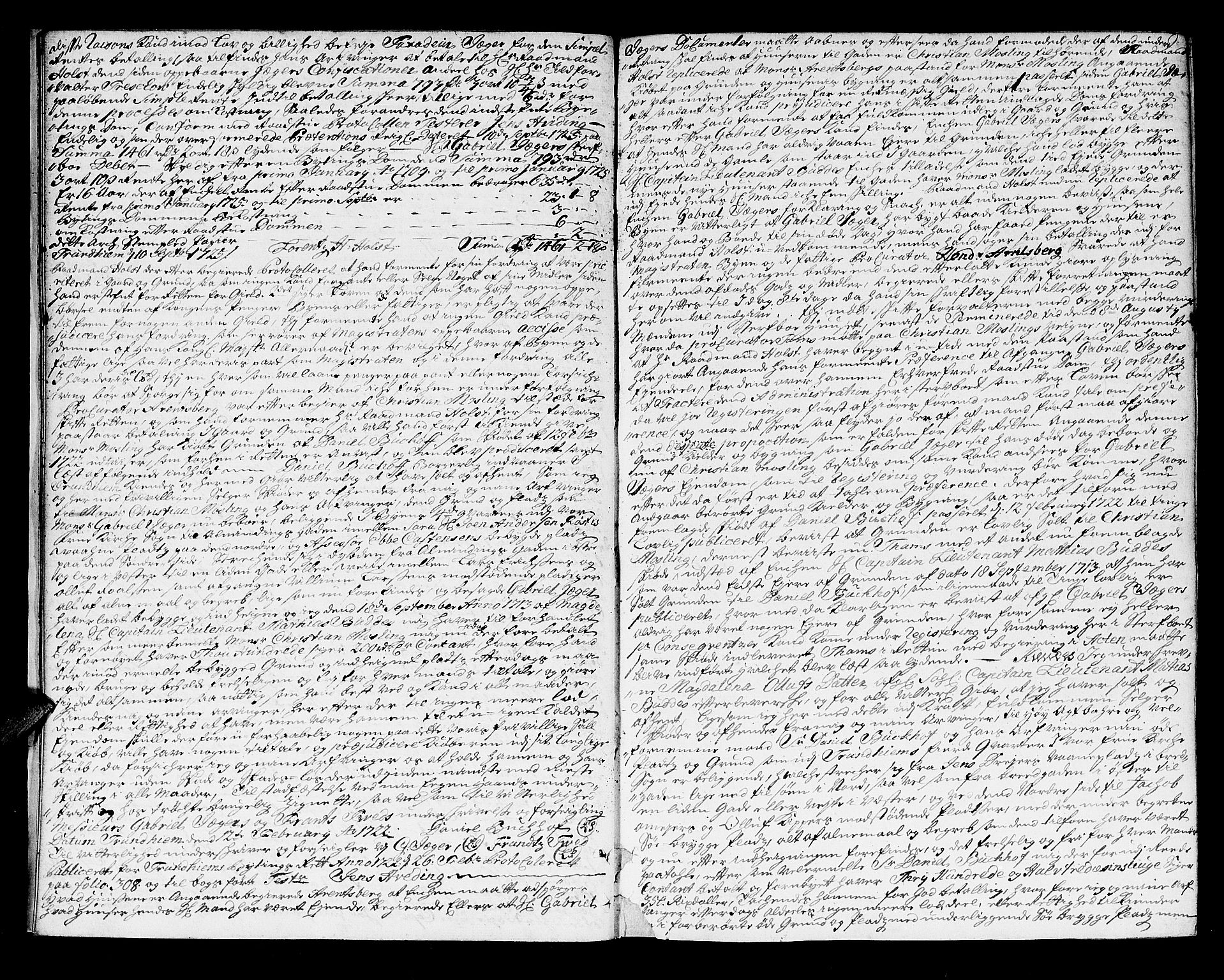 Trondheim byfogd, AV/SAT-A-0003/1/3/3A/L0010: Skifteprotokoll - gml.nr.10. (m/ register) U, 1725-1733, p. 8b-9a