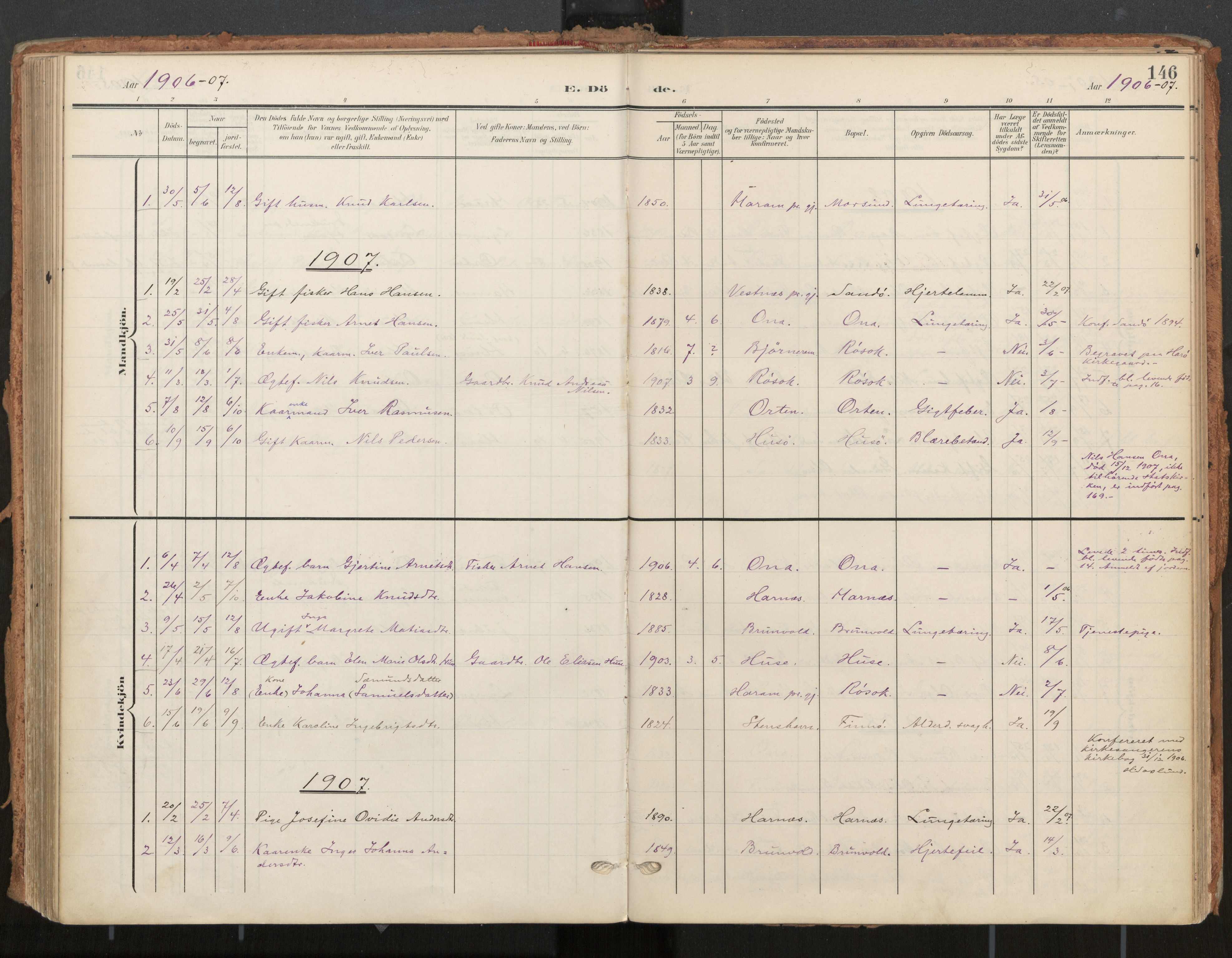 Ministerialprotokoller, klokkerbøker og fødselsregistre - Møre og Romsdal, SAT/A-1454/561/L0730: Parish register (official) no. 561A04, 1901-1929, p. 146