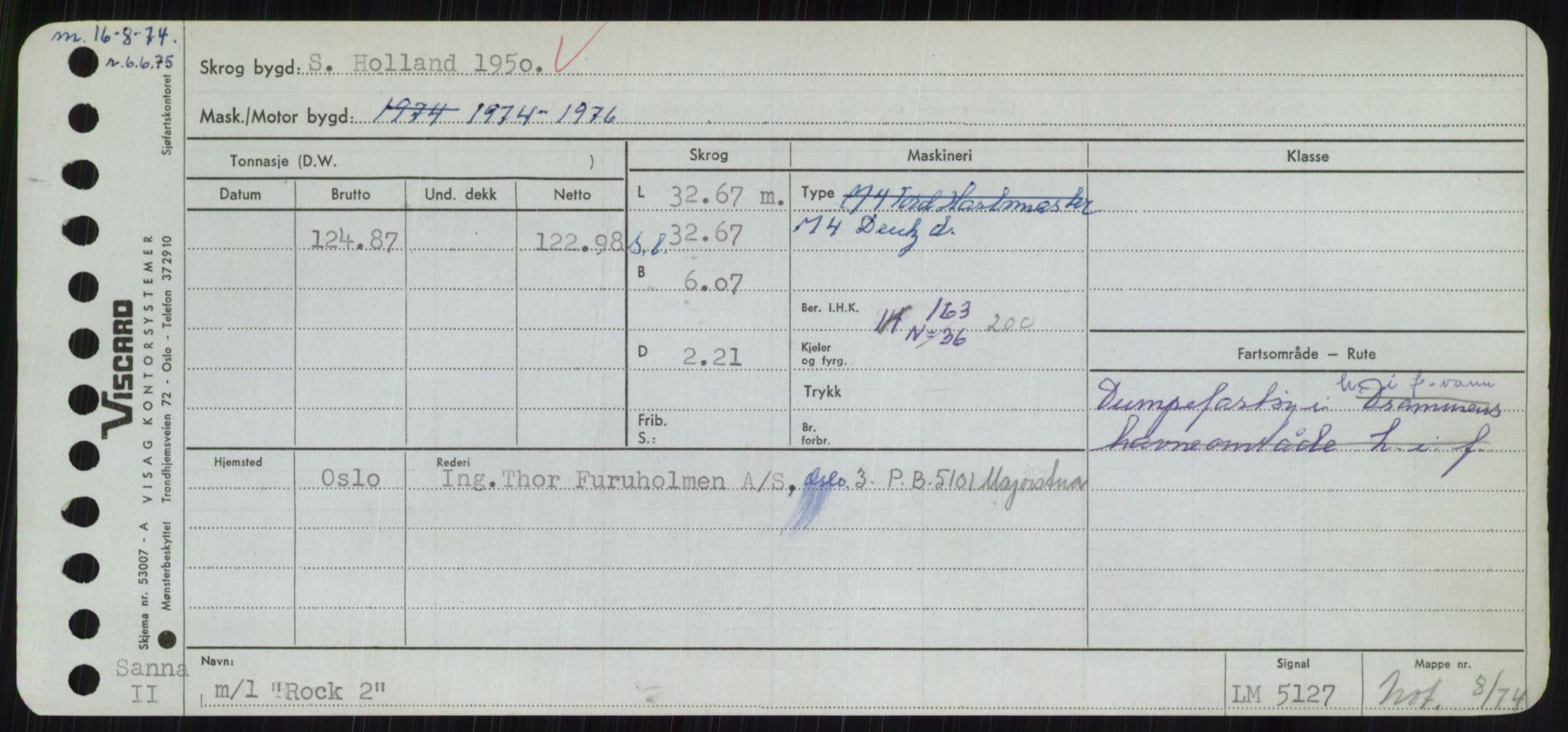 Sjøfartsdirektoratet med forløpere, Skipsmålingen, RA/S-1627/H/Hc/L0001: Lektere, A-Y, p. 363